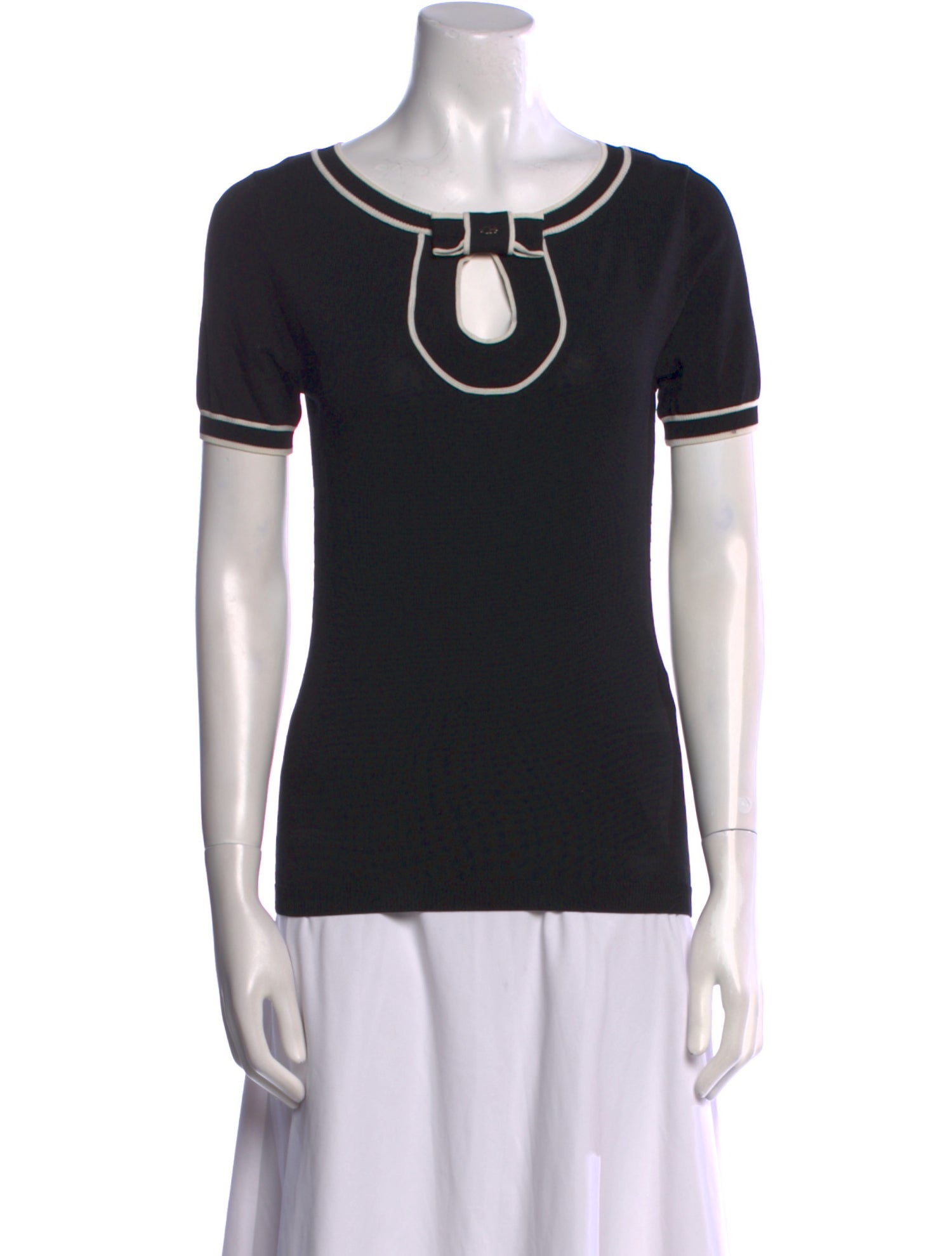 CH Carolina Herrera Scoop Neck Short Sleeve T-Shirt