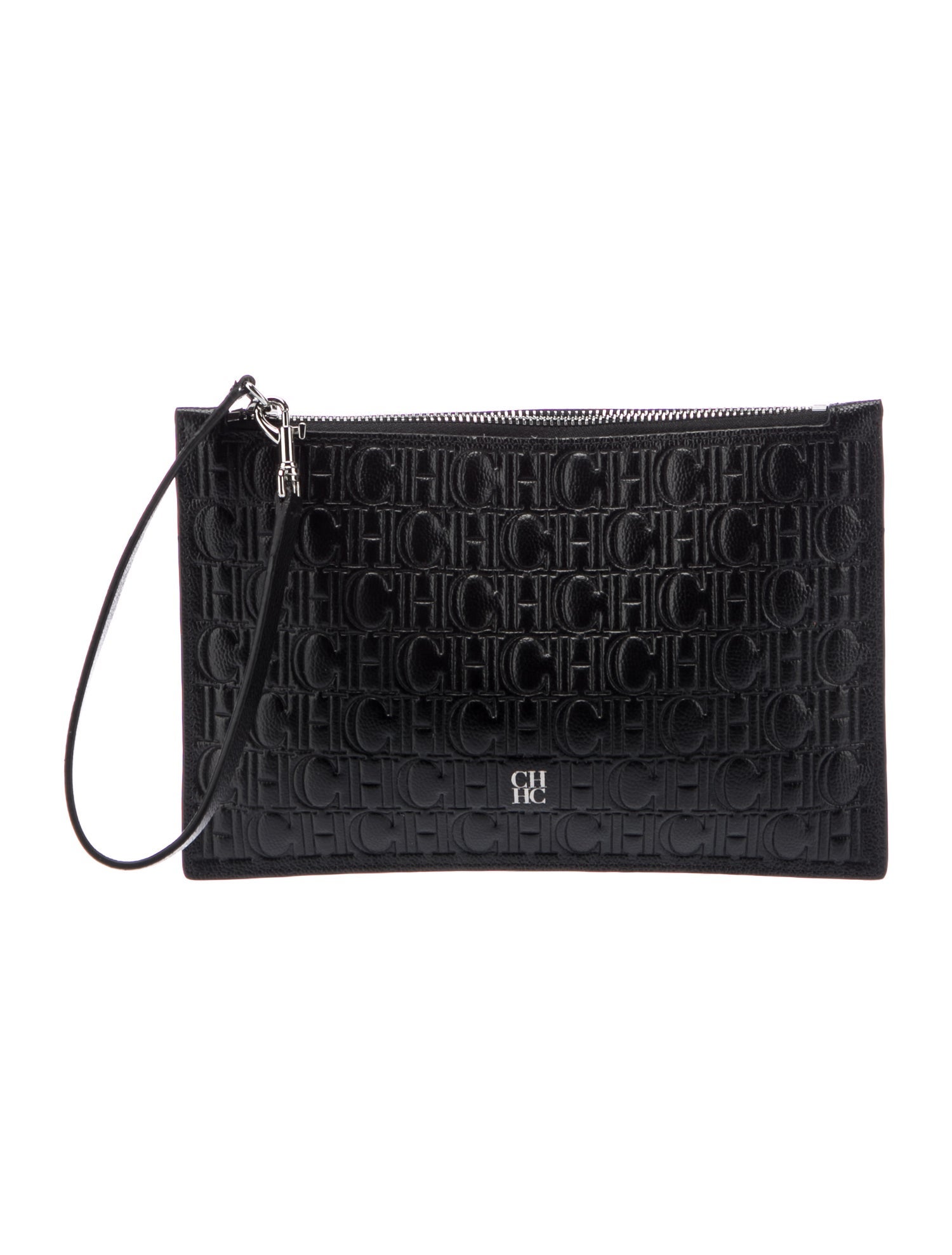CH Carolina Herrera Leather Clutch