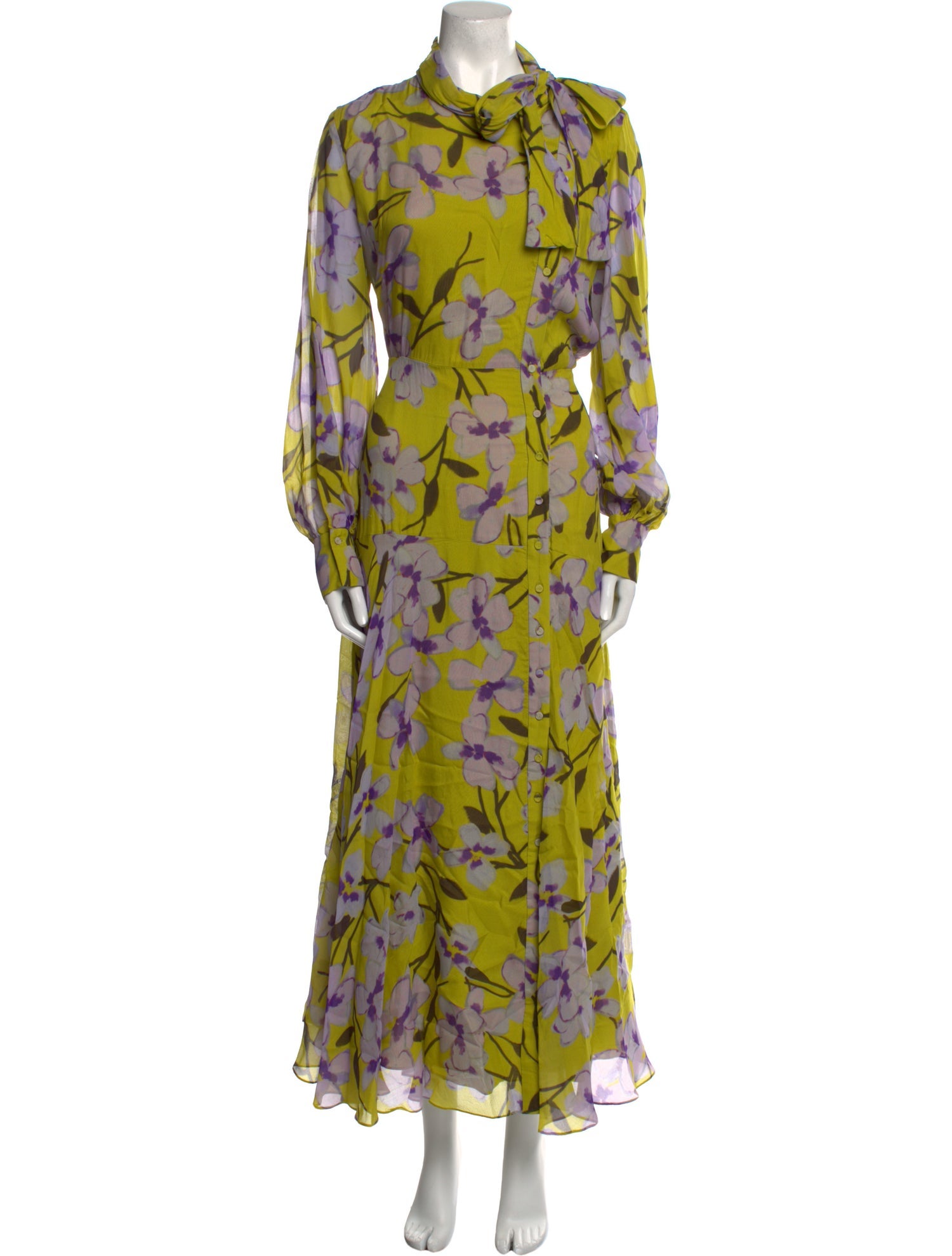 CH Carolina Herrera Silk Long Dress