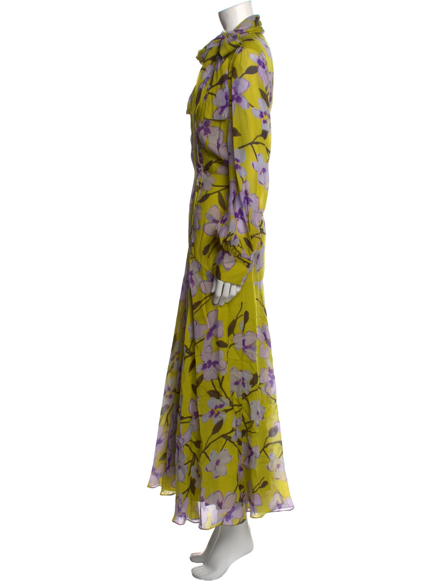 CH Carolina Herrera Silk Long Dress