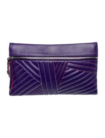 CH Carolina Herrera Leather Clutch