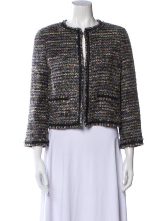 CH Carolina Herrera Wool Tweed Pattern Evening Jacket