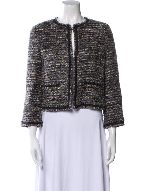 CH Carolina Herrera Wool Tweed Pattern Evening Jacket