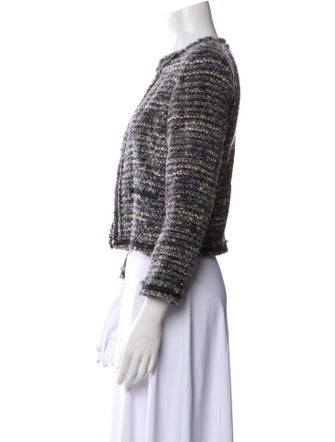 CH Carolina Herrera Wool Tweed Pattern Evening Jacket