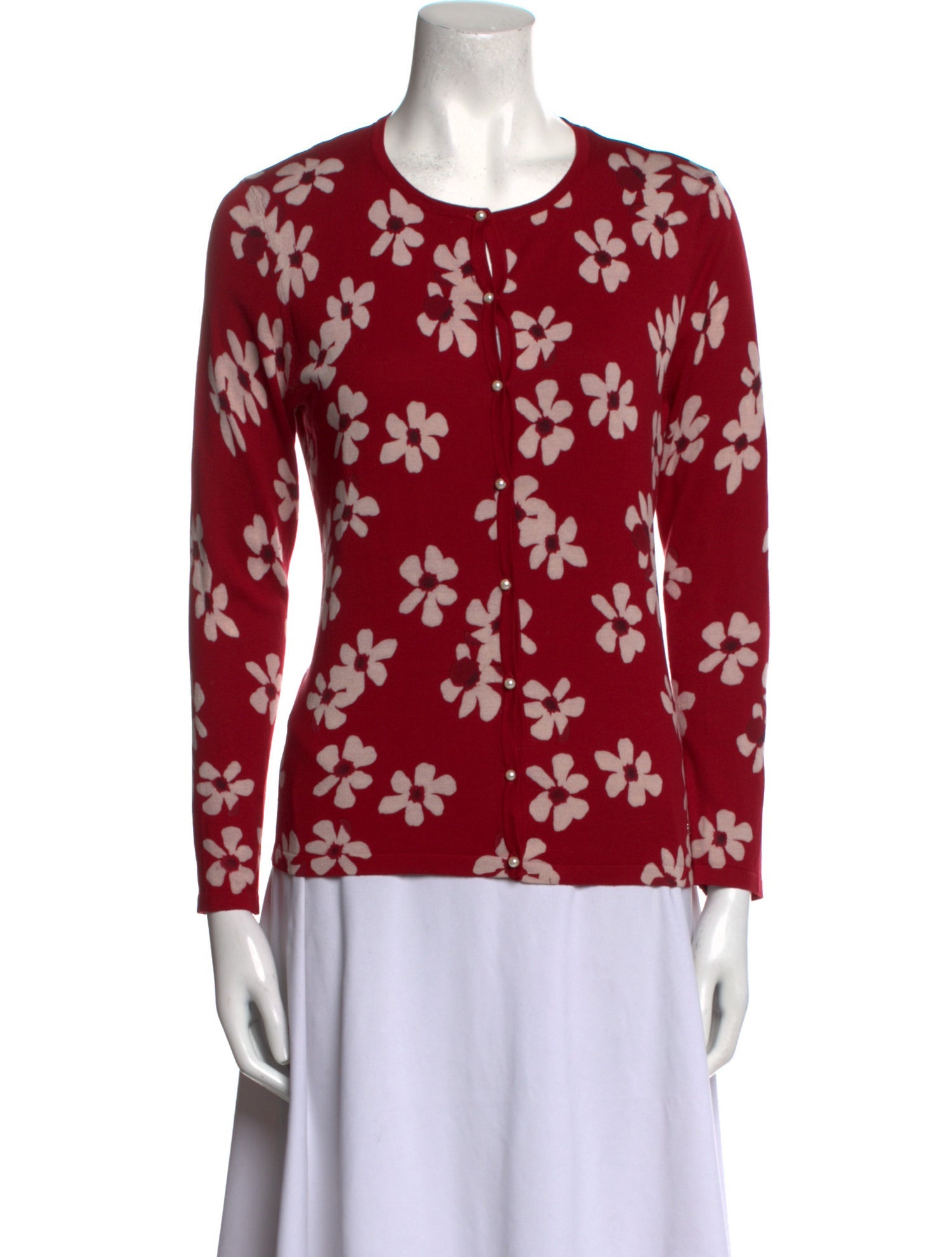 CH Carolina Herrera Silk Printed Sweater