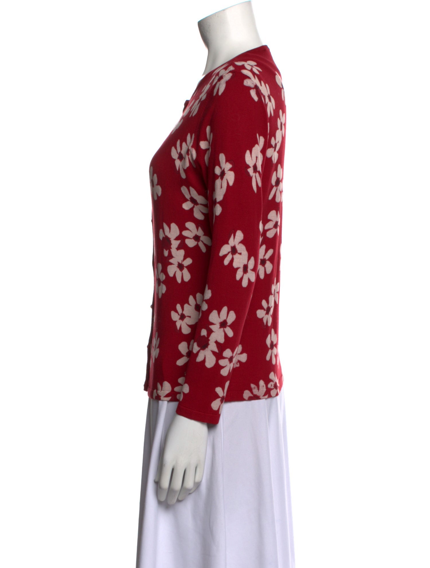 CH Carolina Herrera Silk Printed Sweater