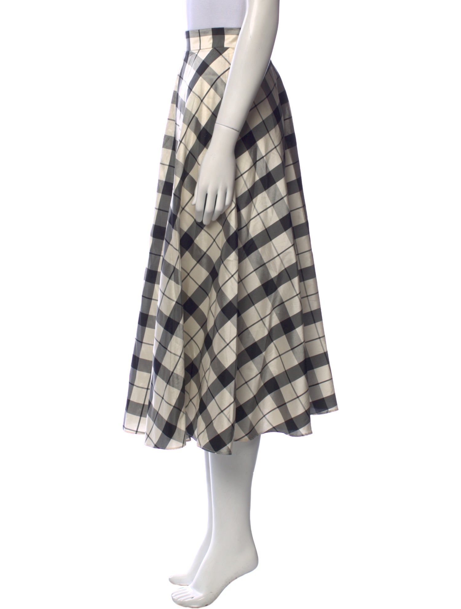 CH Carolina Herrera Silk Midi Length Skirt