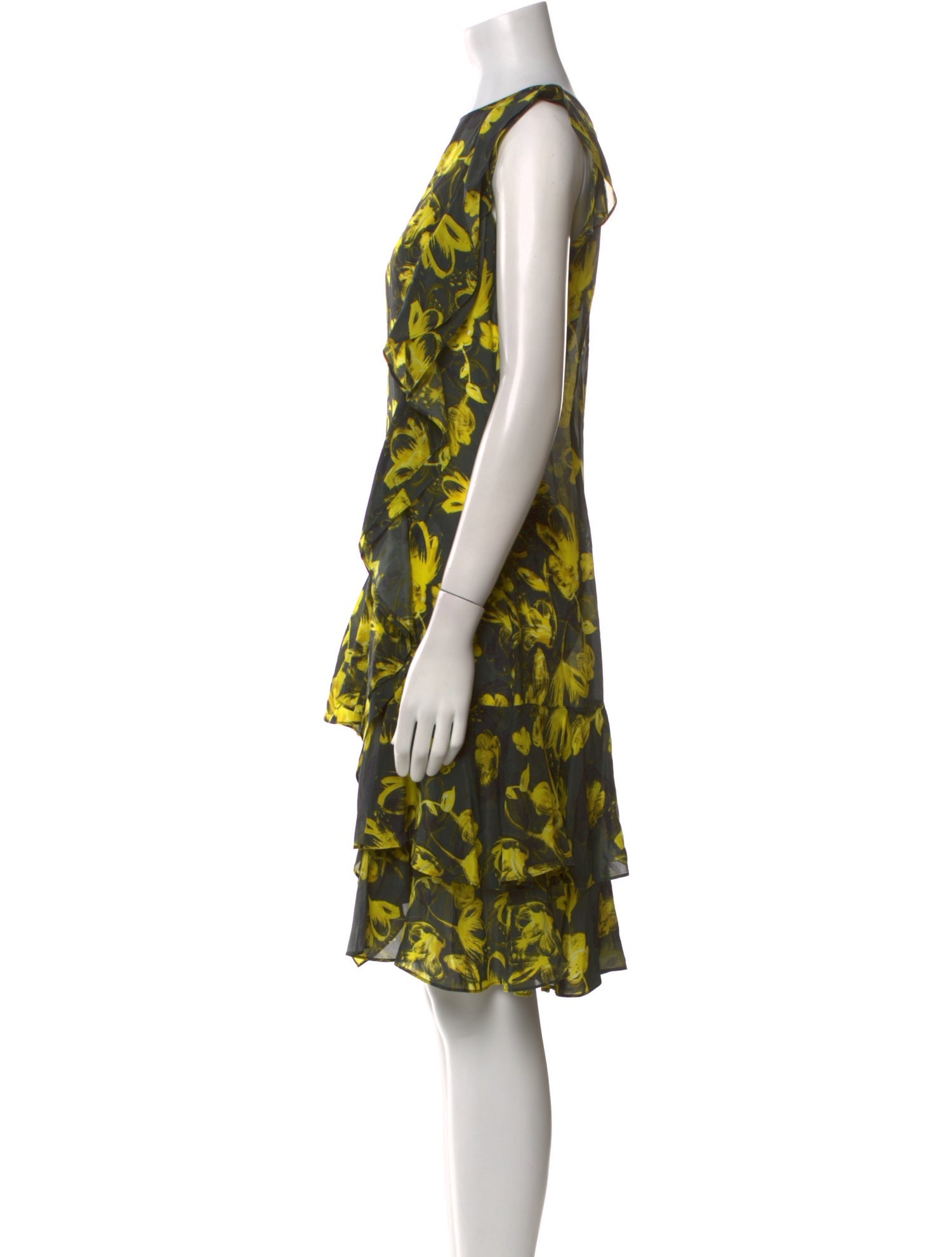 CH Carolina Herrera Floral Print Knee-Length Dress