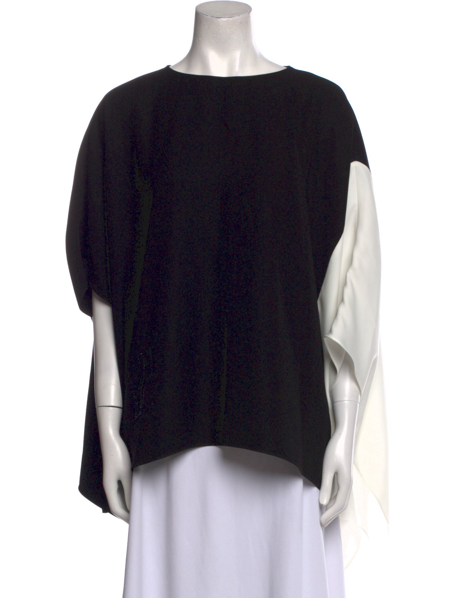 CH Carolina Herrera Bateau Neckline Short Sleeve Blouse