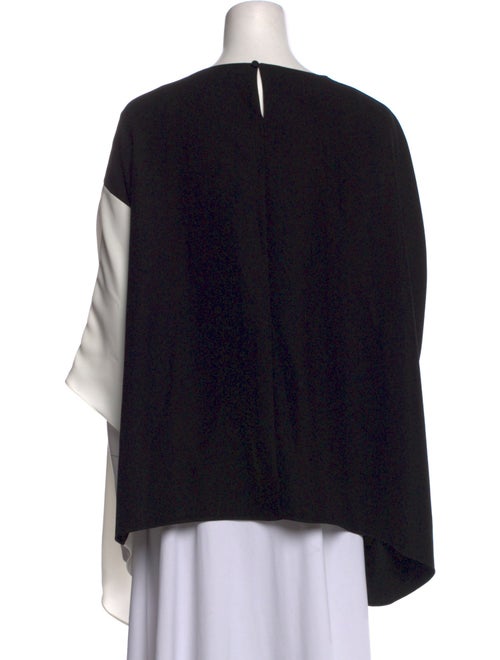 CH Carolina Herrera Bateau Neckline Short Sleeve Blouse