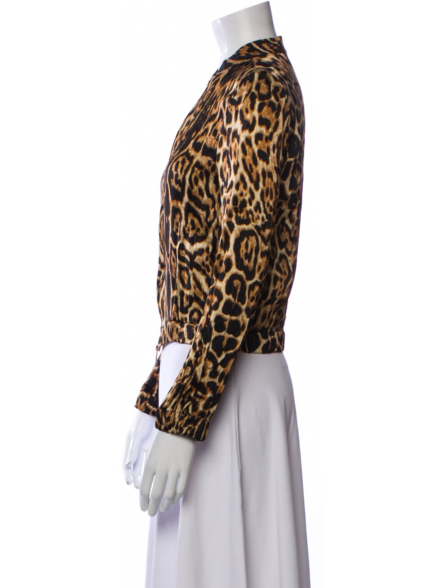 CH Carolina Herrera Silk Animal Print Evening Jacket