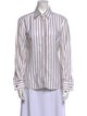 CH Carolina Herrera Striped Long Sleeve Button-Up Top