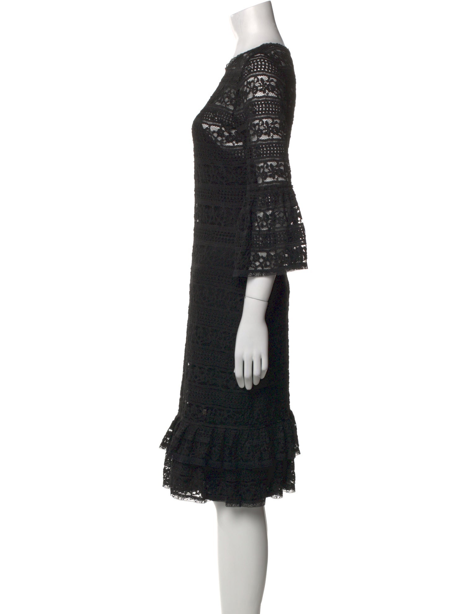 CH Carolina Herrera Scoop Neck Knee-Length Dress