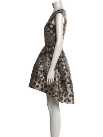CH Carolina Herrera Printed Knee-Length Dress