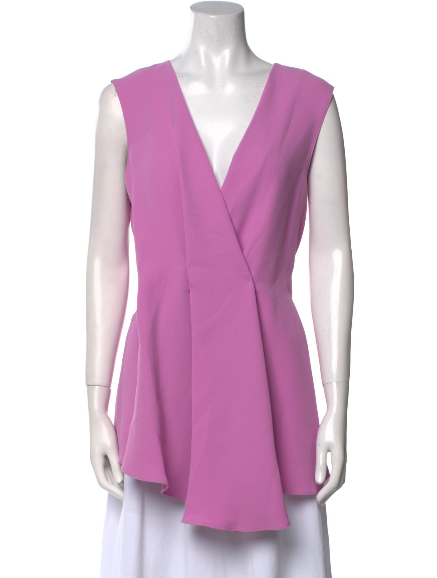 CH Carolina Herrera V-Neck Sleeveless Tunic