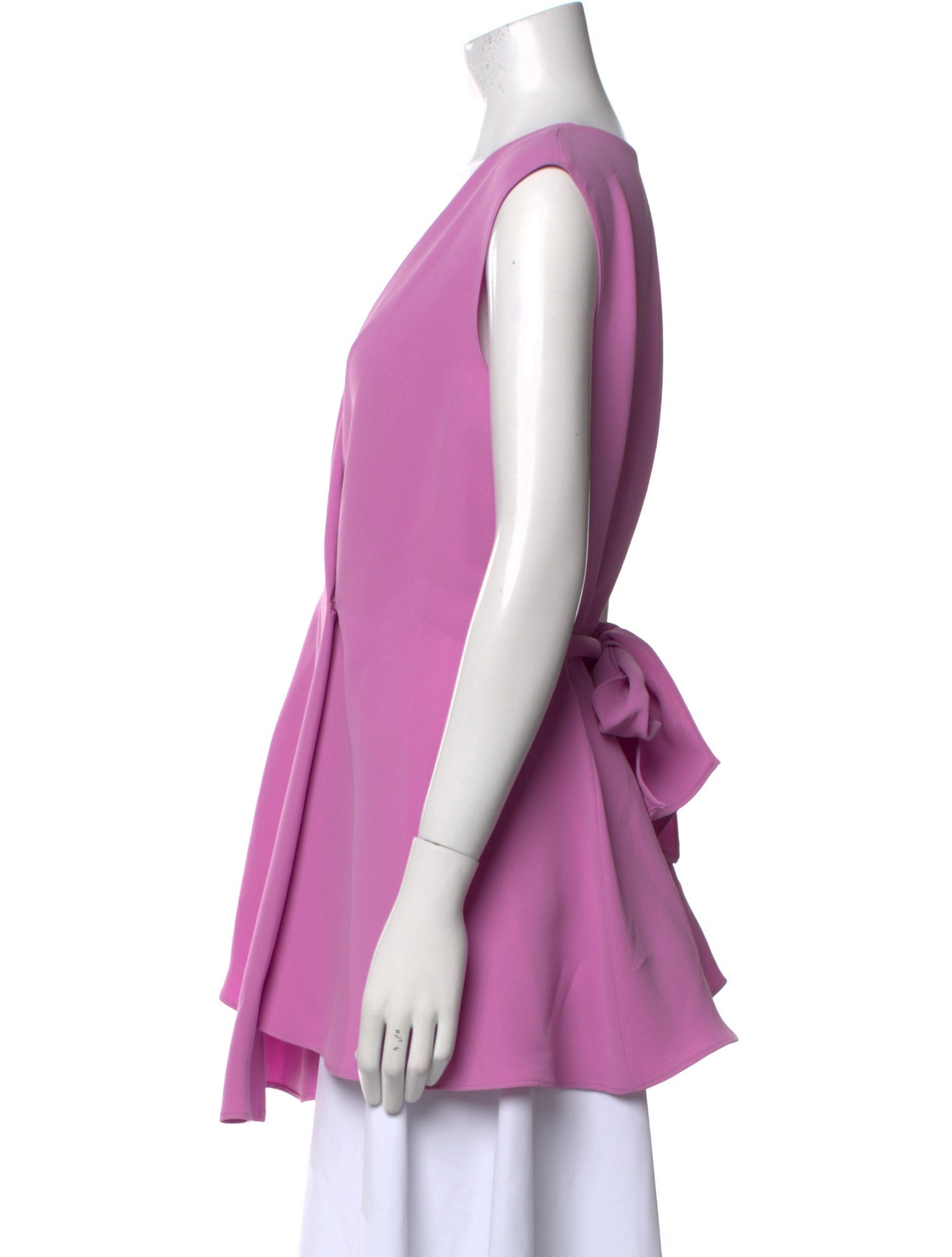 CH Carolina Herrera V-Neck Sleeveless Tunic