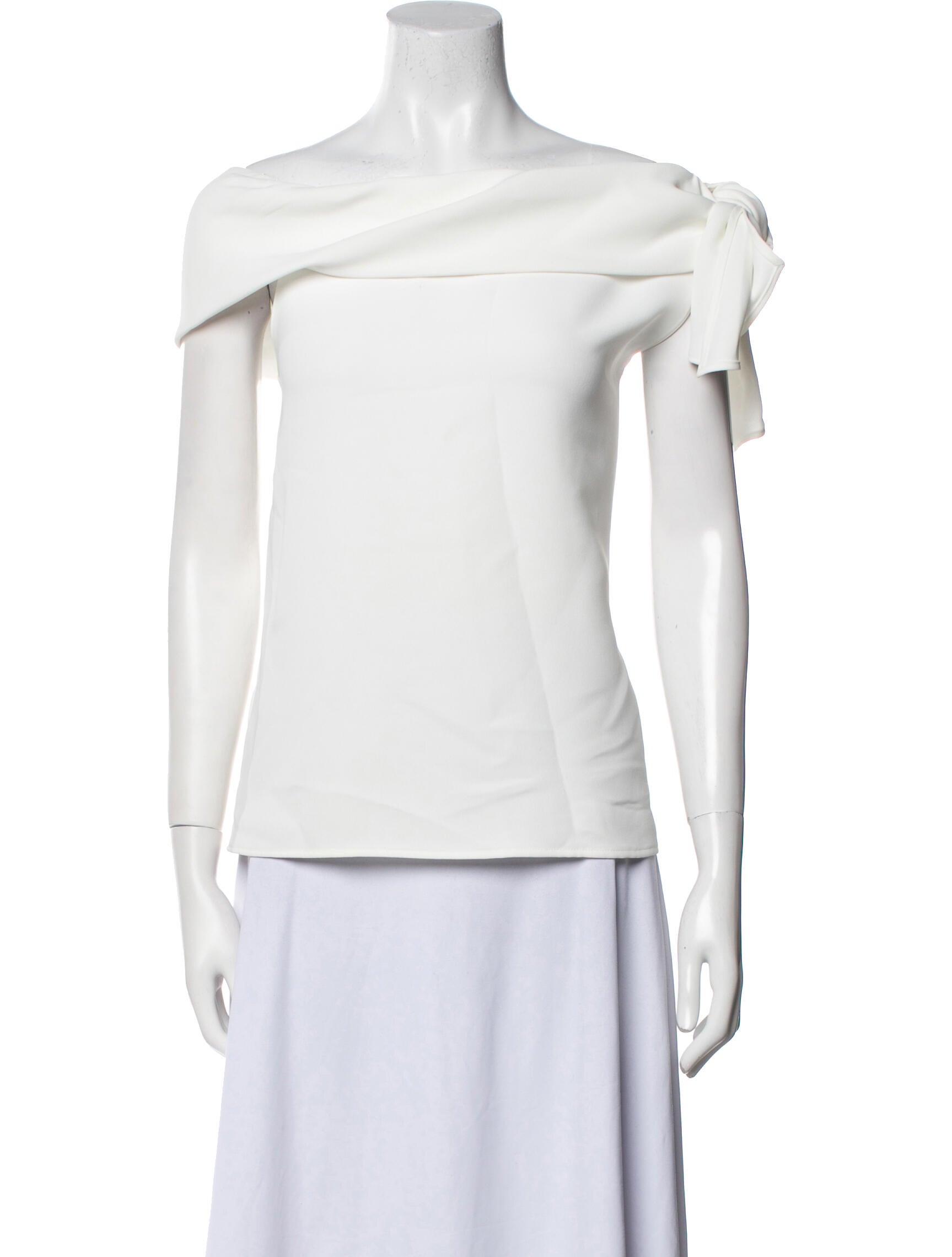 CH Carolina Herrera Off-The-Shoulder Short Sleeve Top