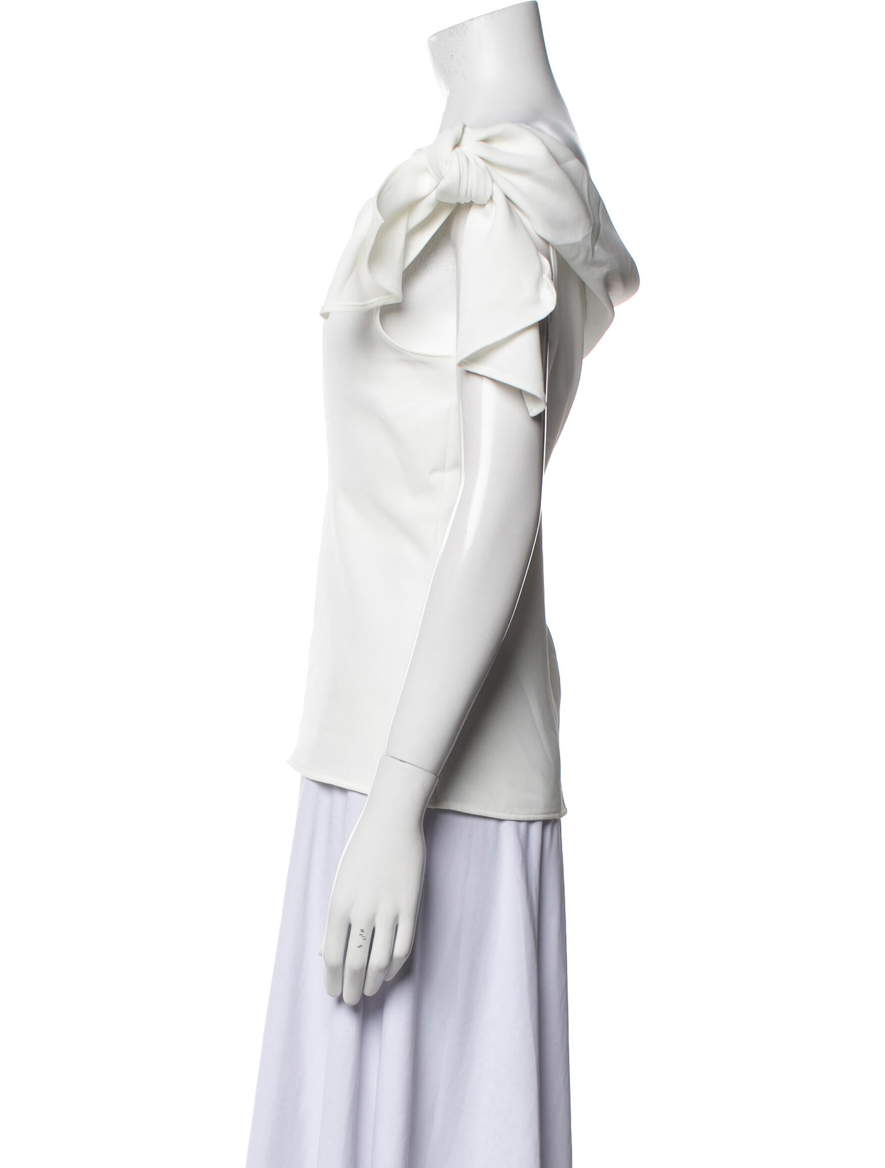 CH Carolina Herrera Off-The-Shoulder Short Sleeve Top