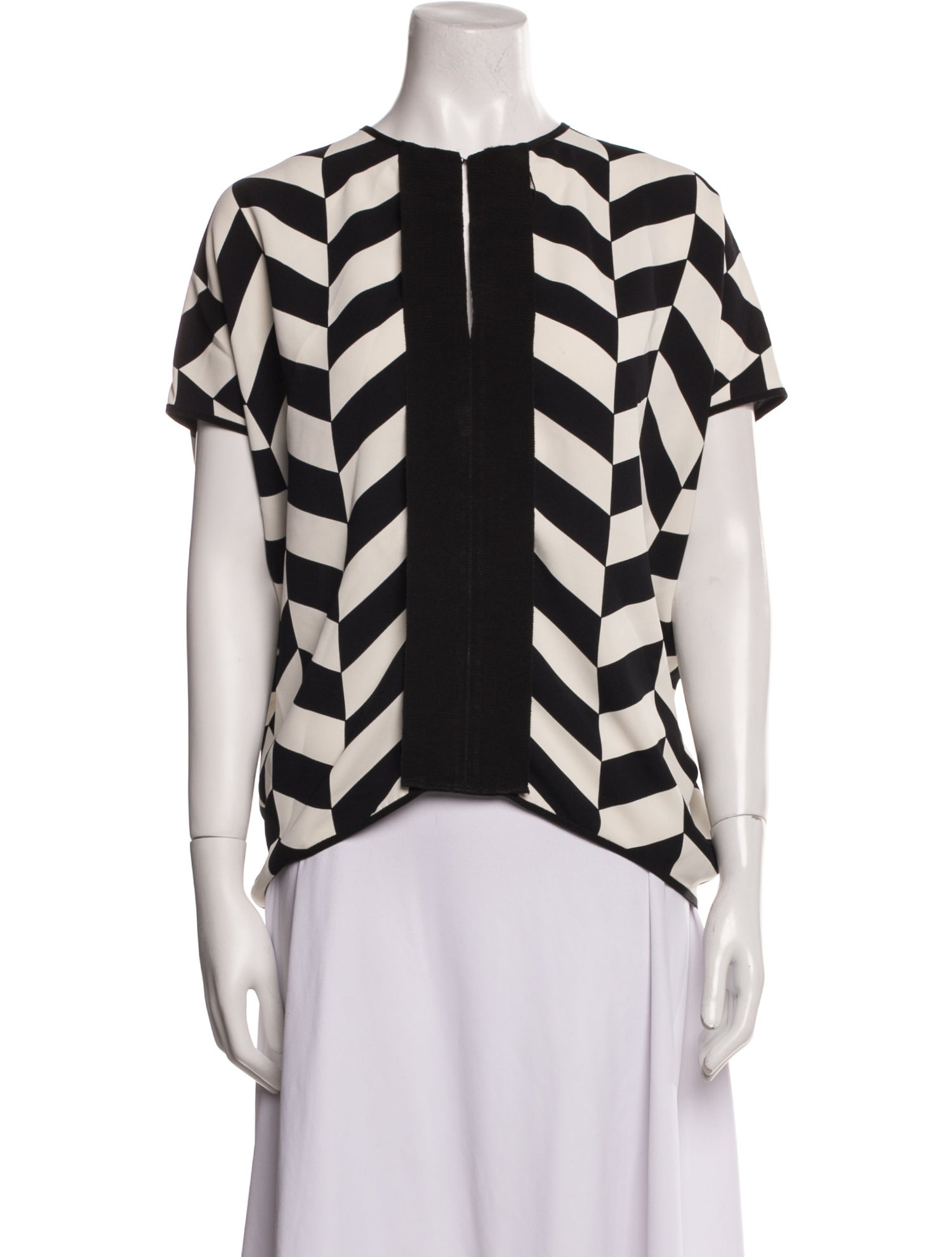 CH Carolina Herrera Printed Crew Neck Top