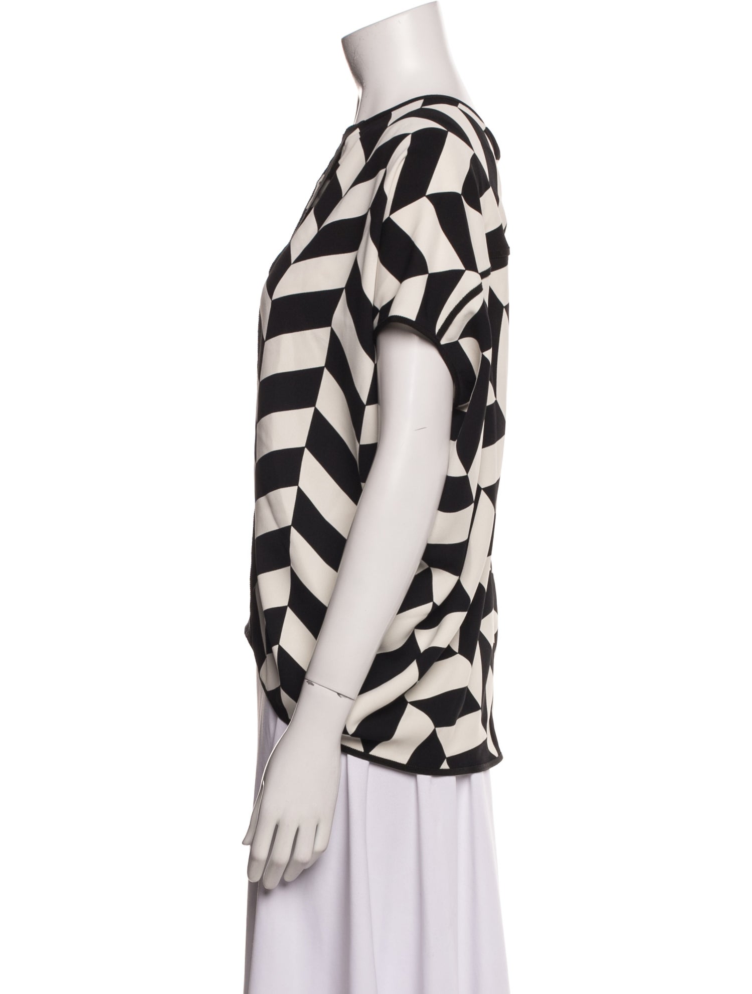 CH Carolina Herrera Printed Crew Neck Top