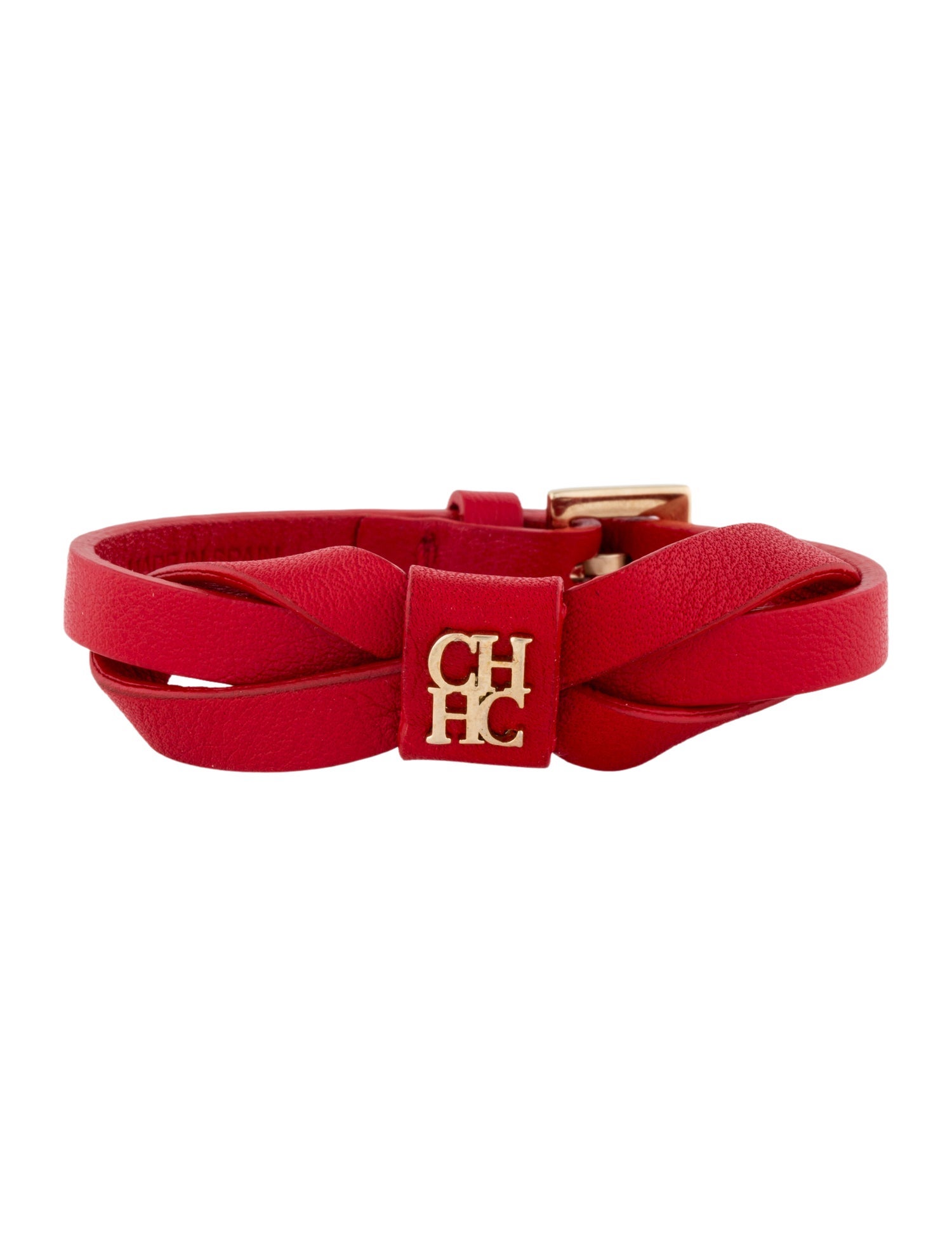 CH Carolina Herrera Leather Ribbon Cuff Bracelet