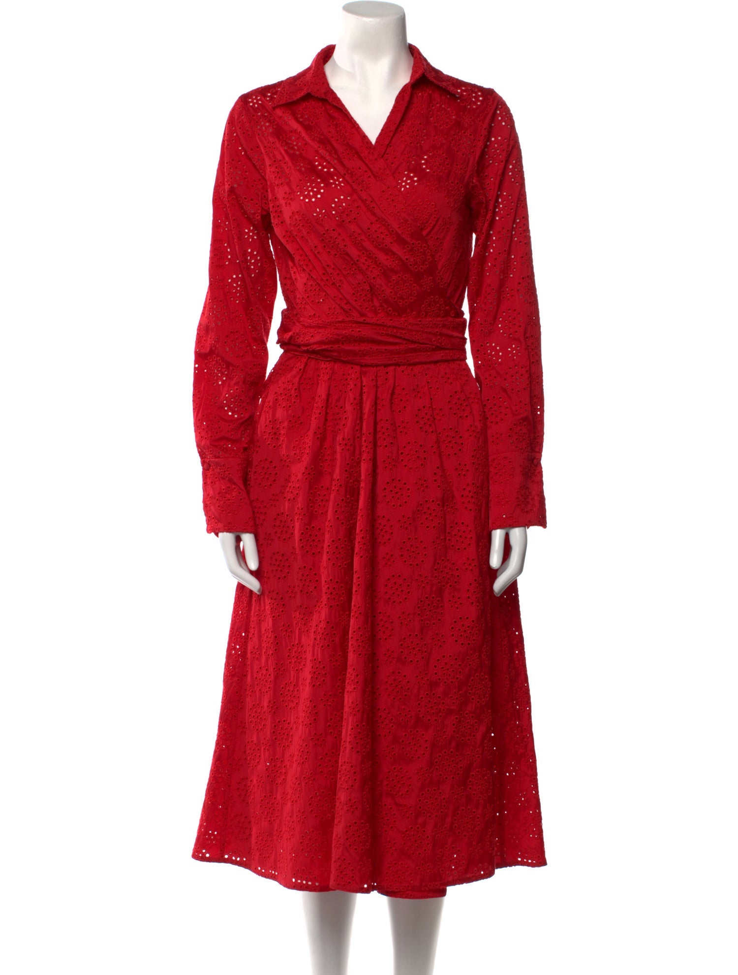 CH Carolina Herrera V-Neck Long Dress