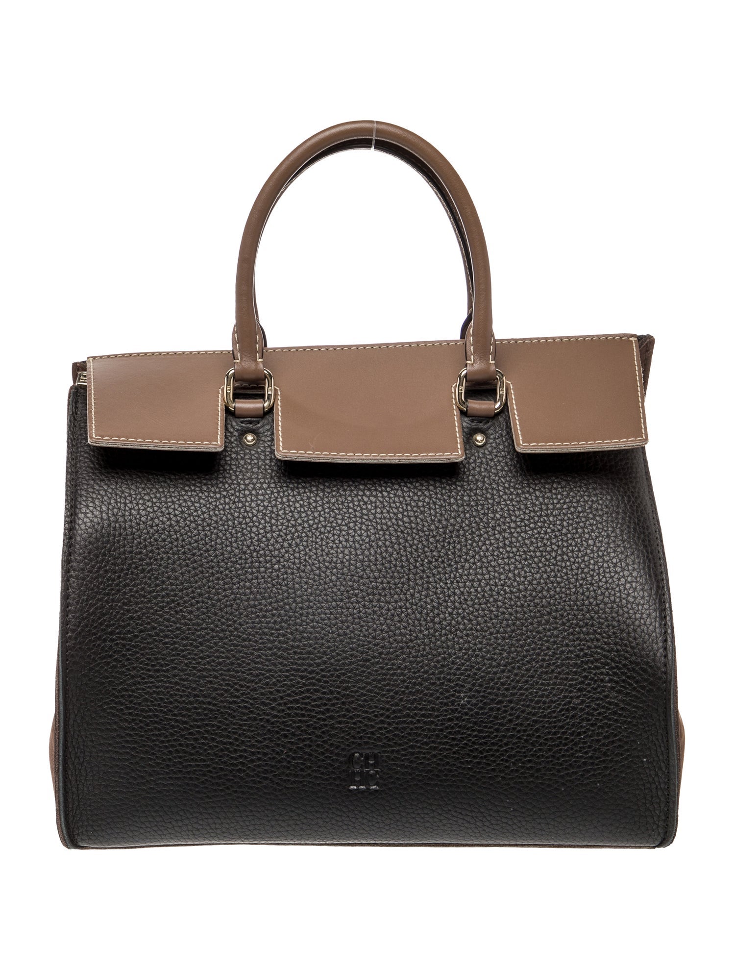 CH Carolina Herrera Leather Top Handle Bag