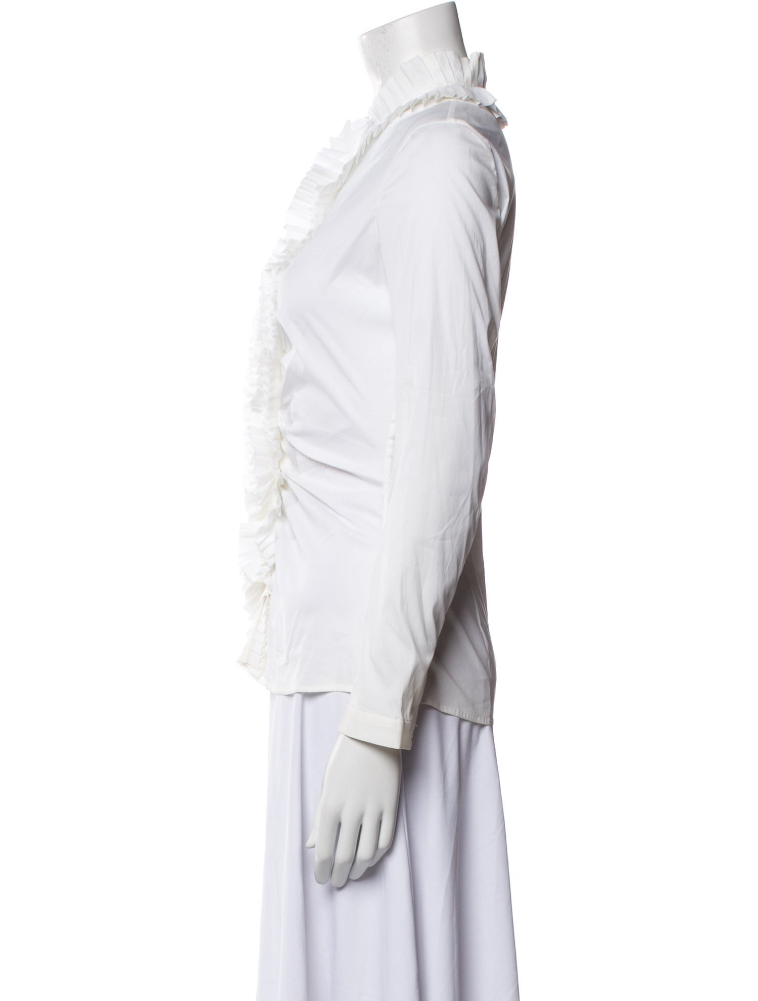 CH Carolina Herrera Long Sleeve Button-Up Top