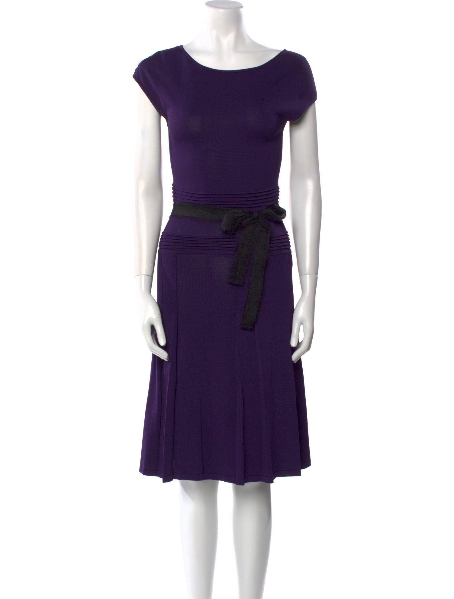 CH Carolina Herrera Bateau Neckline Knee-Length Dress