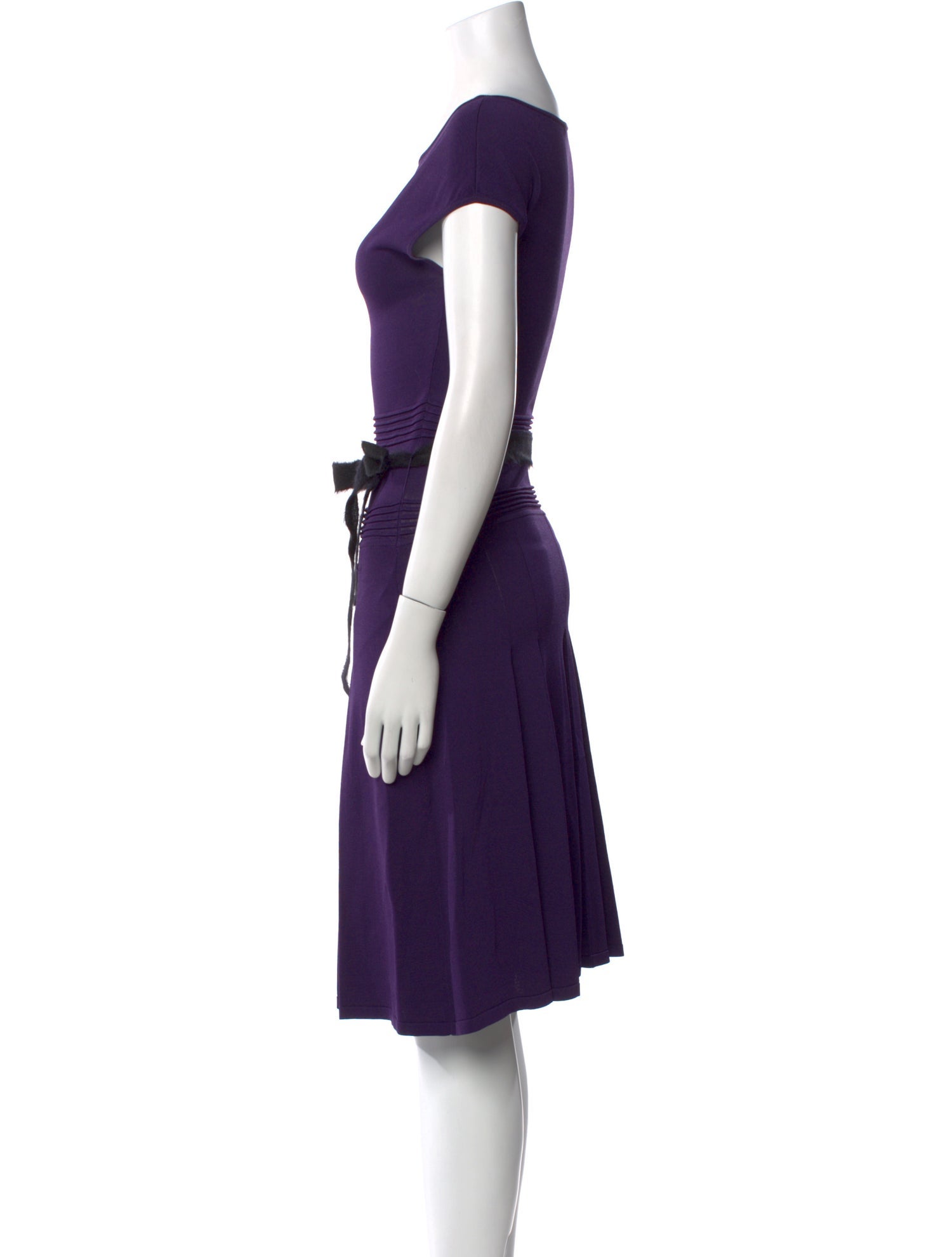 CH Carolina Herrera Bateau Neckline Knee-Length Dress