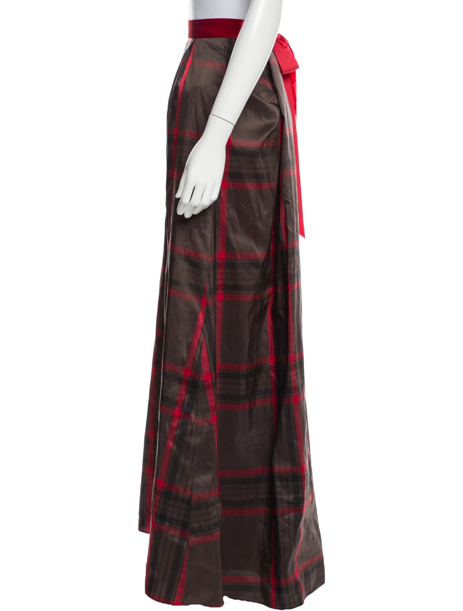 CH Carolina Herrera Silk Long Skirt