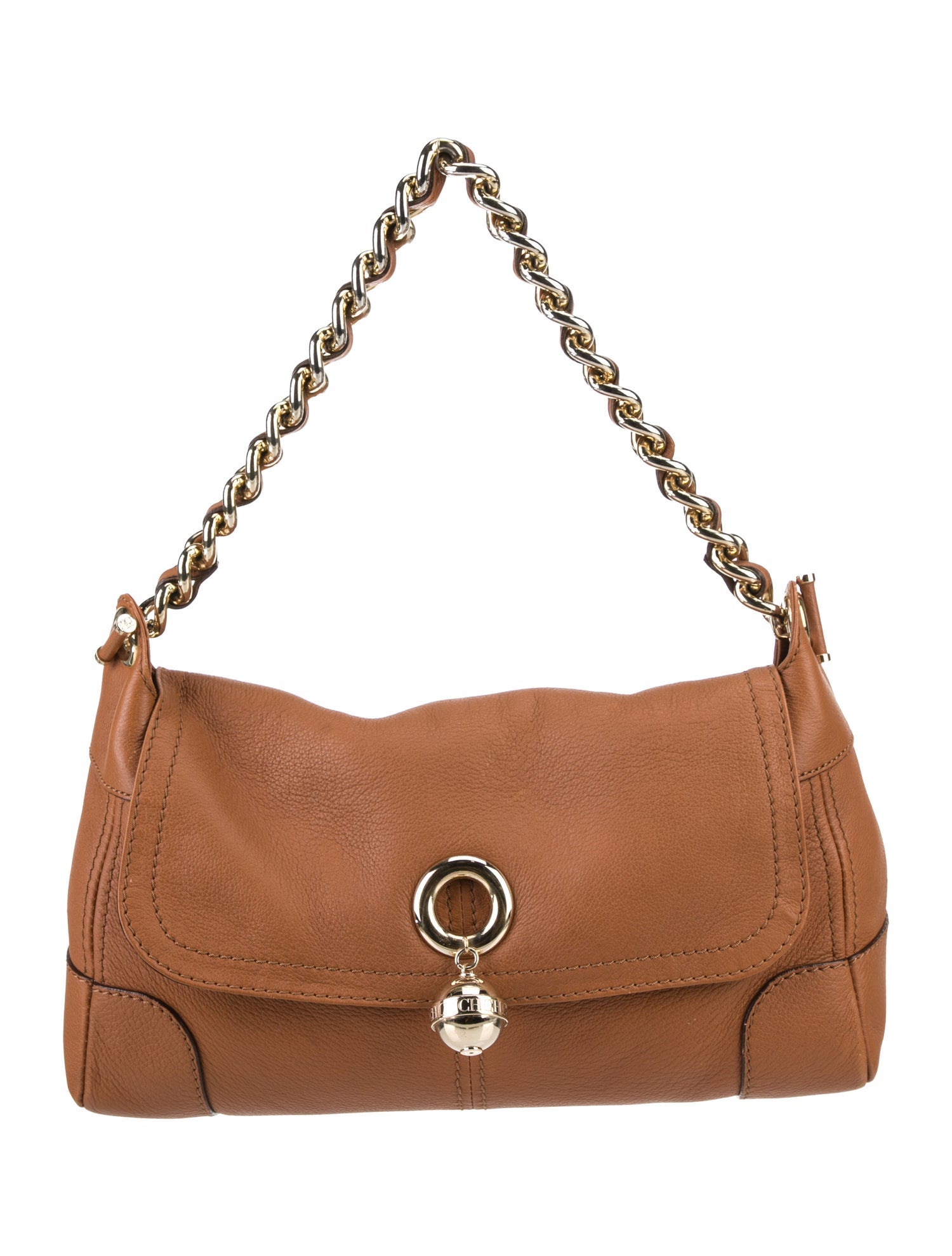CH Carolina Herrera Leather Shoulder Bag