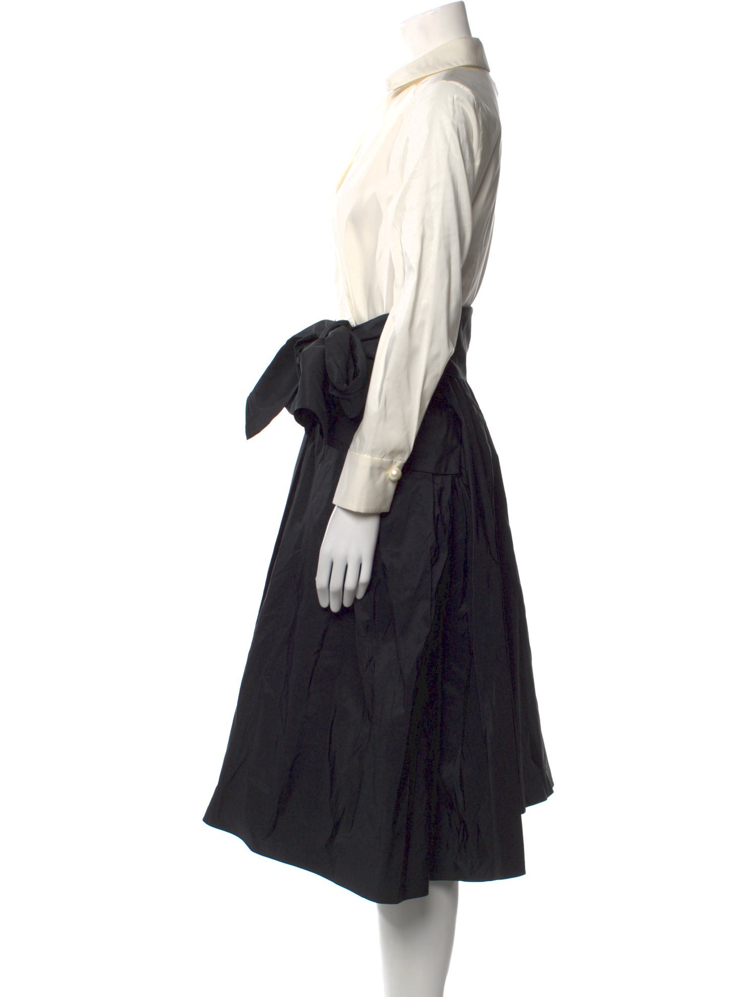 CH Carolina Herrera Colorblock Pattern Midi Length Dress