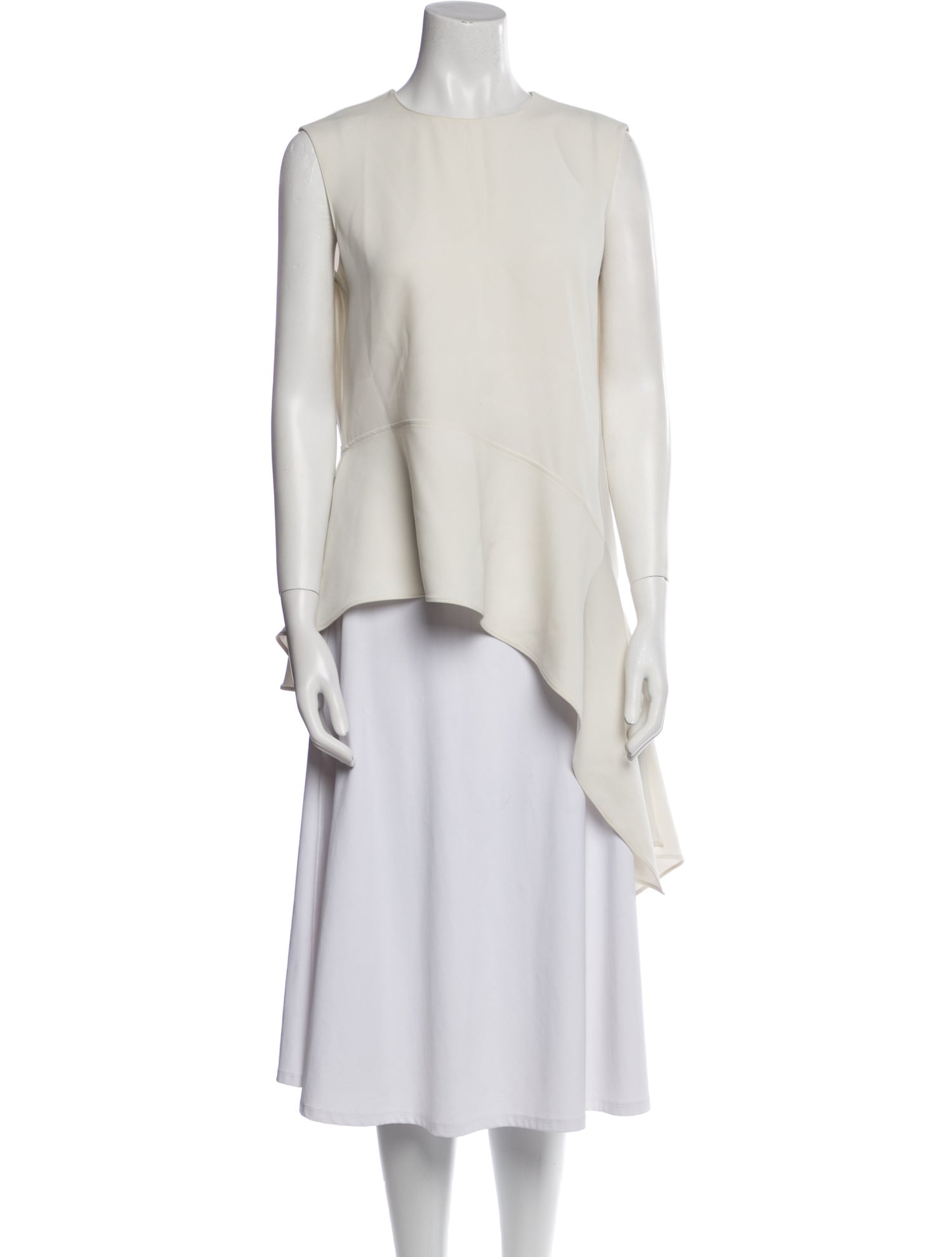 CH Carolina Herrera Bateau Neckline Sleeveless Tunic