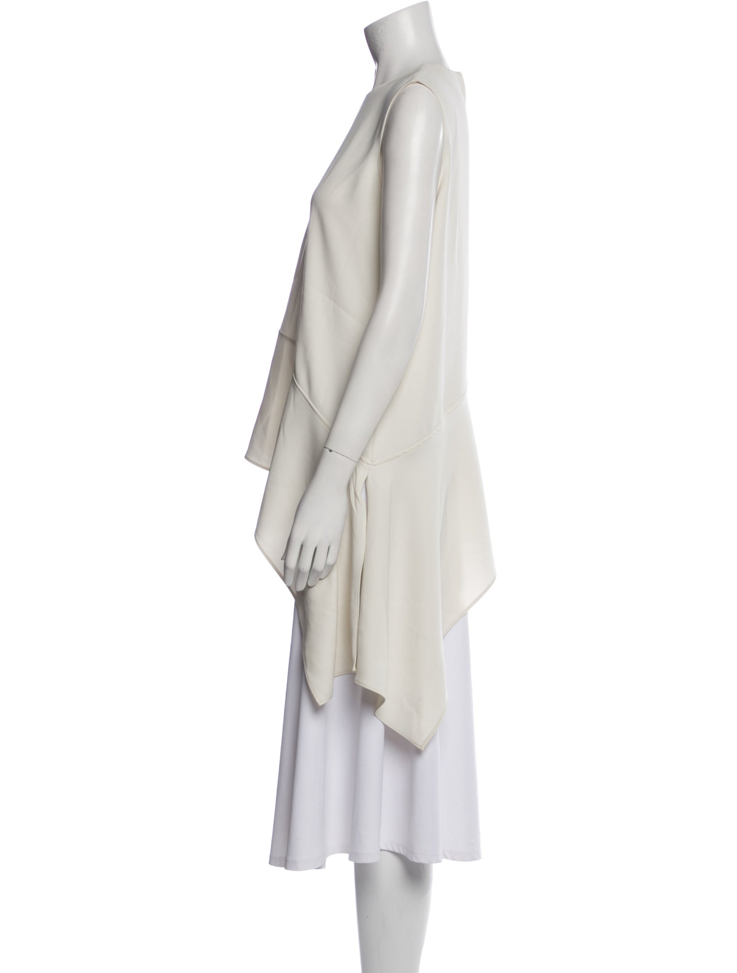 CH Carolina Herrera Bateau Neckline Sleeveless Tunic