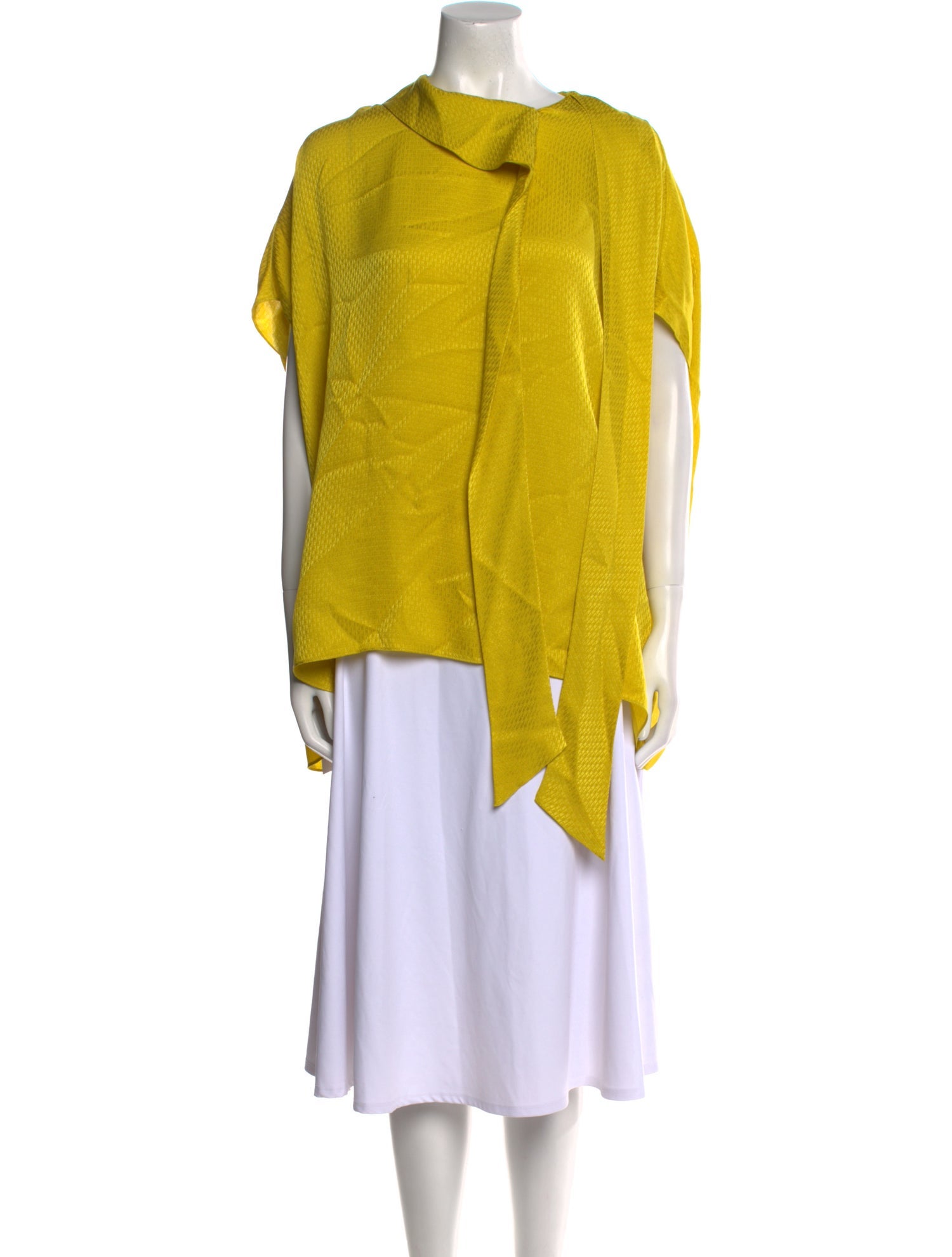 CH Carolina Herrera Silk Mock Neck Tunic