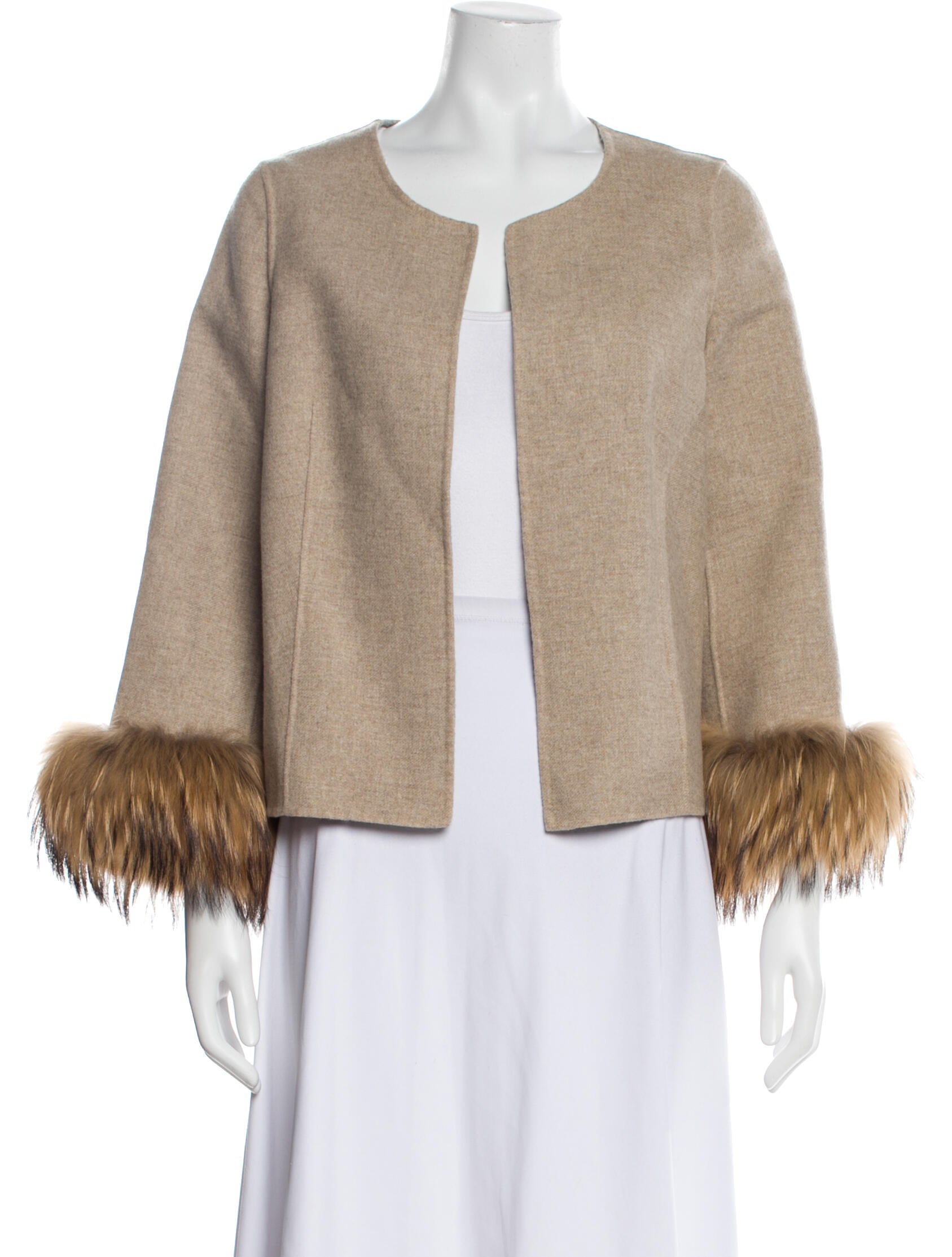 CH Carolina Herrera Wool Fur Jacket
