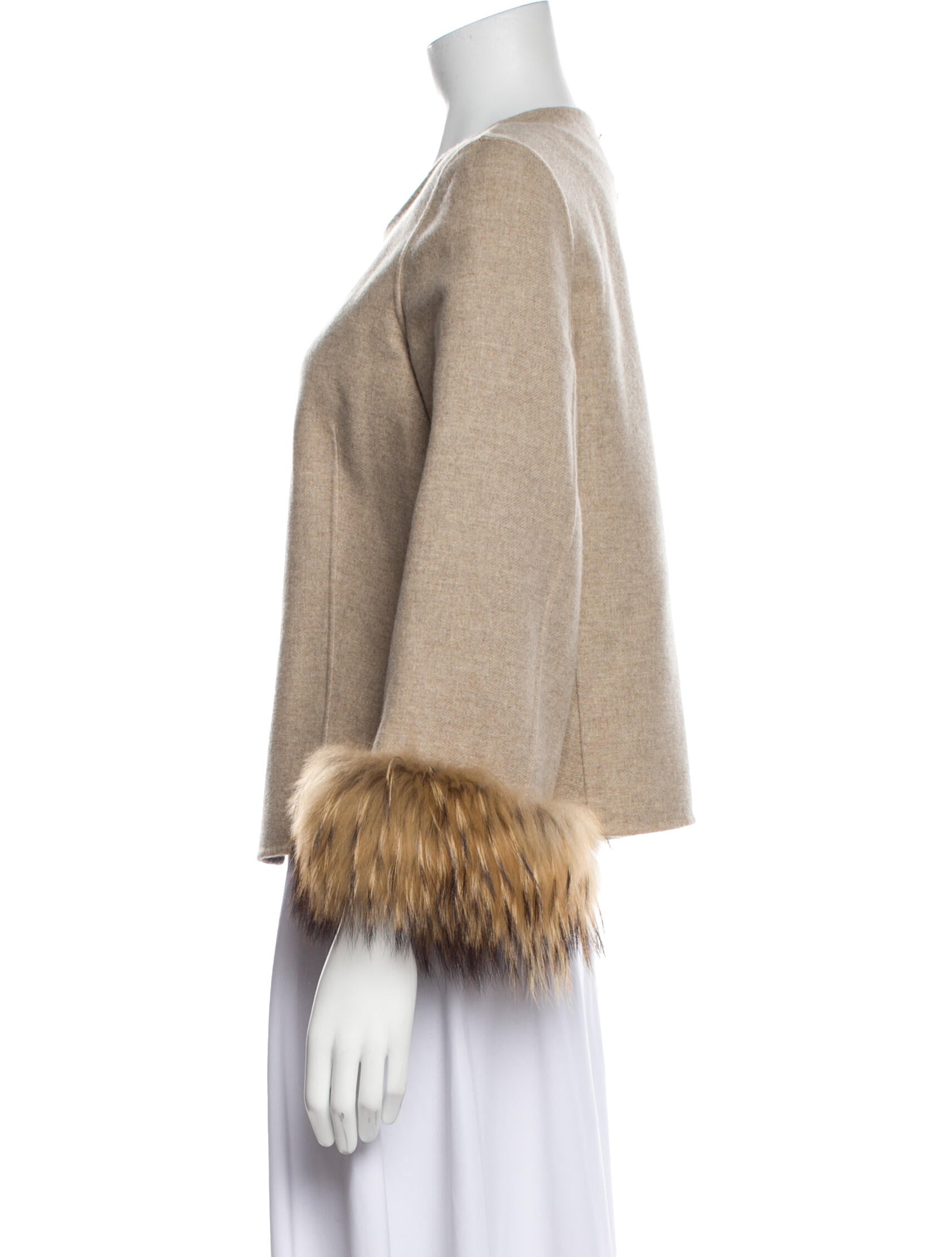 CH Carolina Herrera Wool Fur Jacket