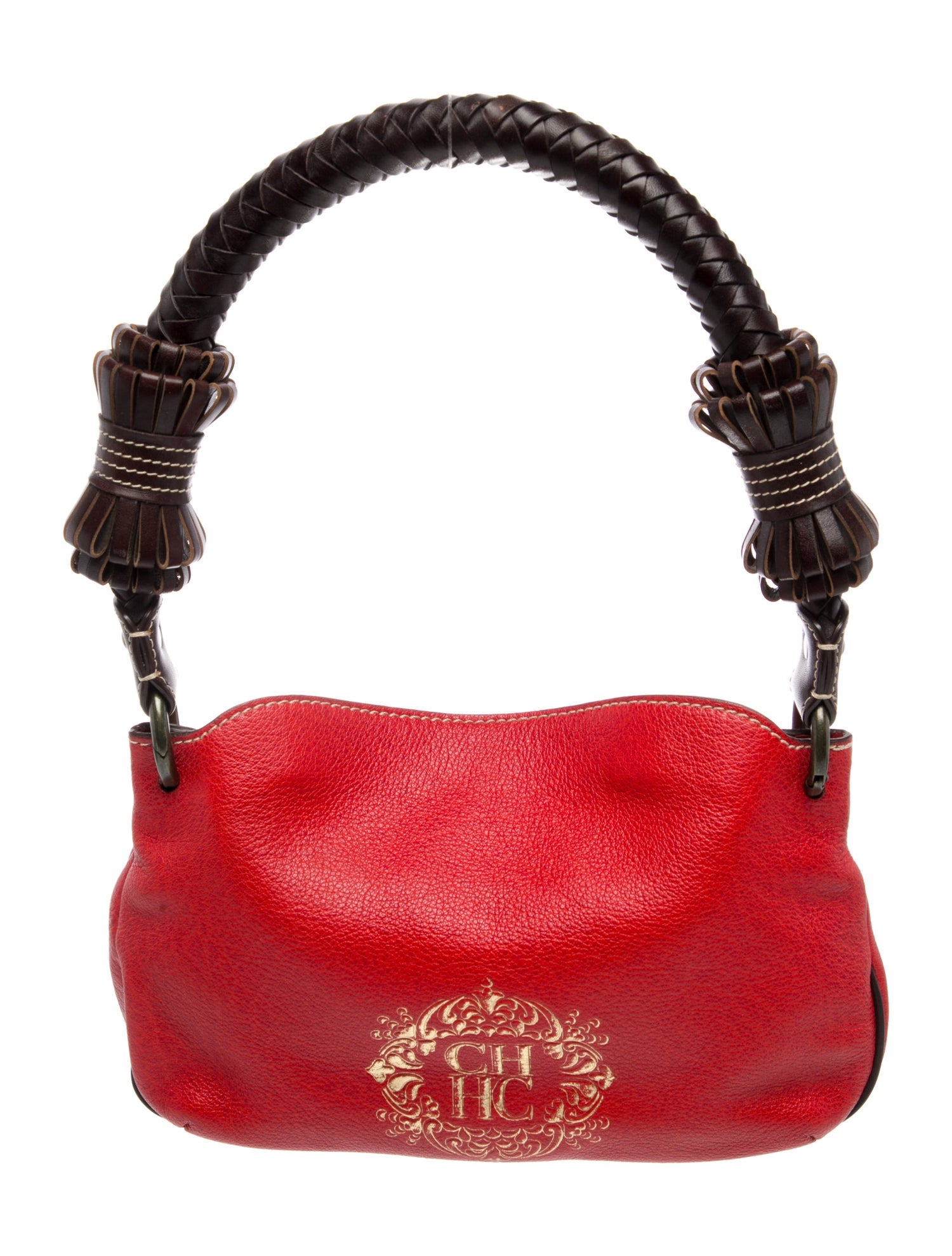 CH Carolina Herrera Leather Top Handle Bag