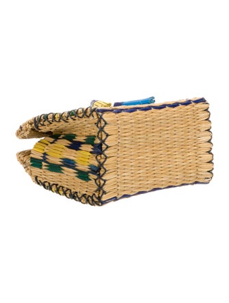 CH Carolina Herrera Wicker Top Handle Bag