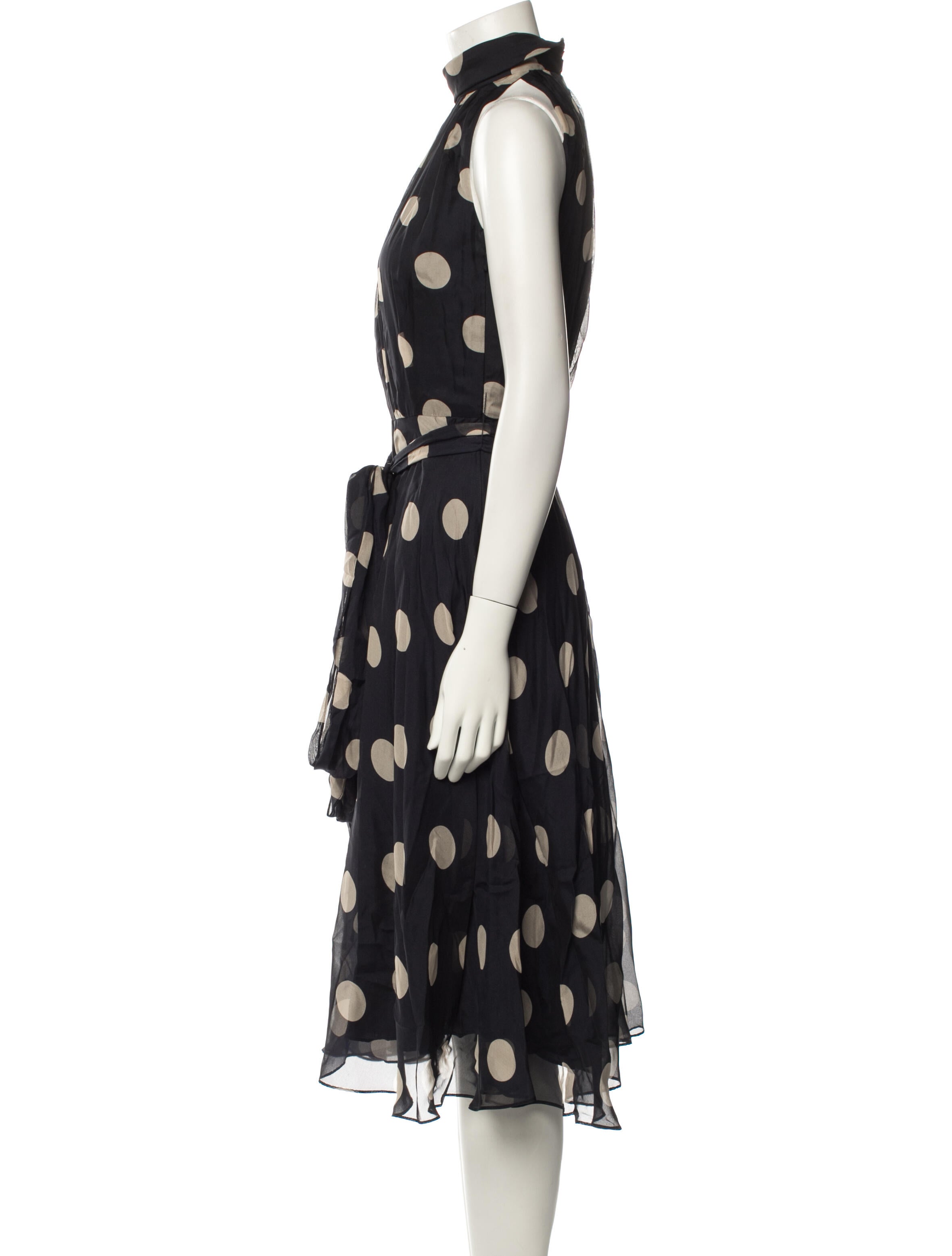 CH Carolina Herrera Silk Midi Length Dress w/ Tags