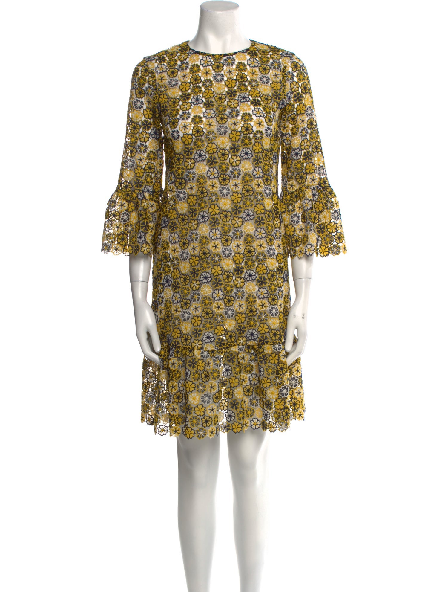 CH Carolina Herrera Floral Print Knee-Length Dress
