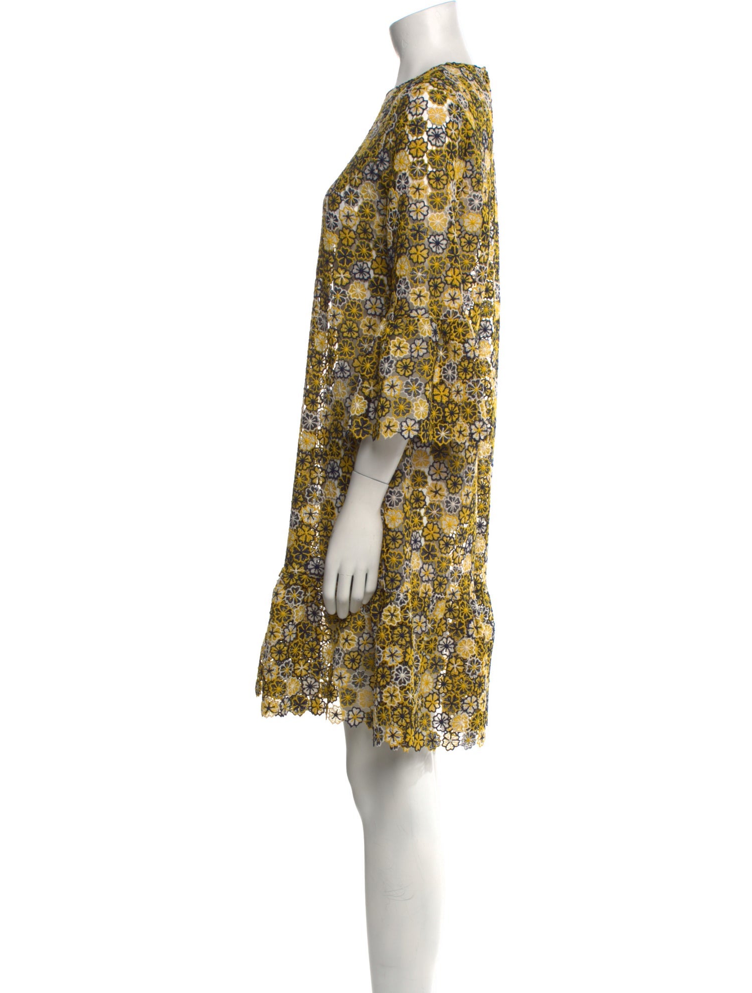CH Carolina Herrera Floral Print Knee-Length Dress