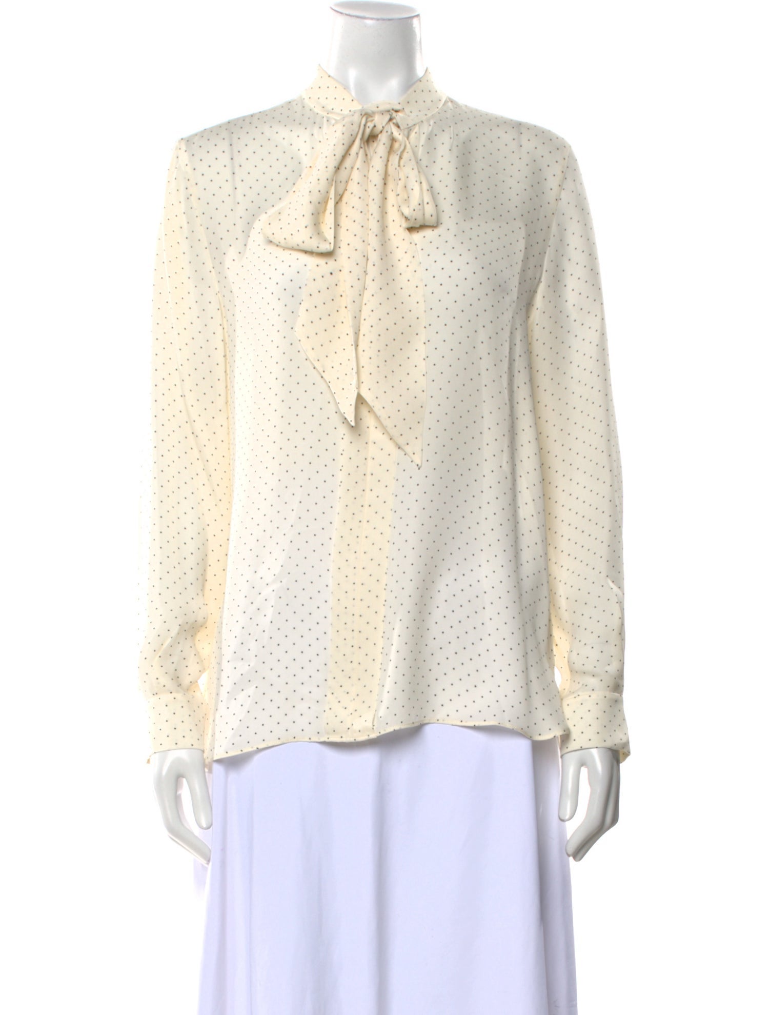CH Carolina Herrera Silk Polka Dot Print Blouse