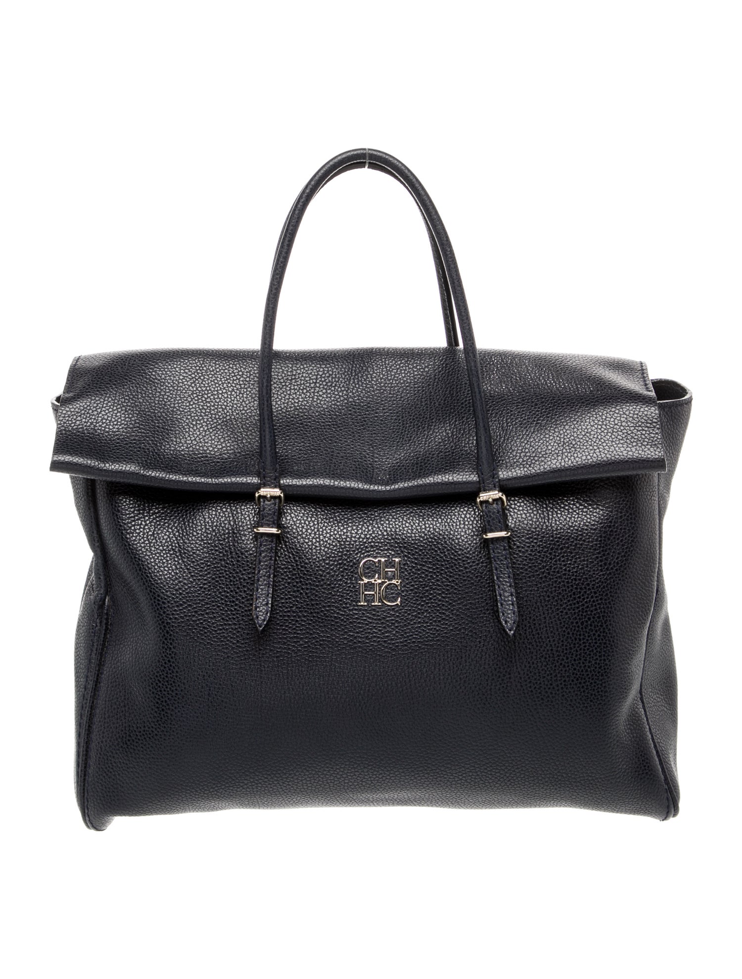 CH Carolina Herrera Leather Weekender Bag Large