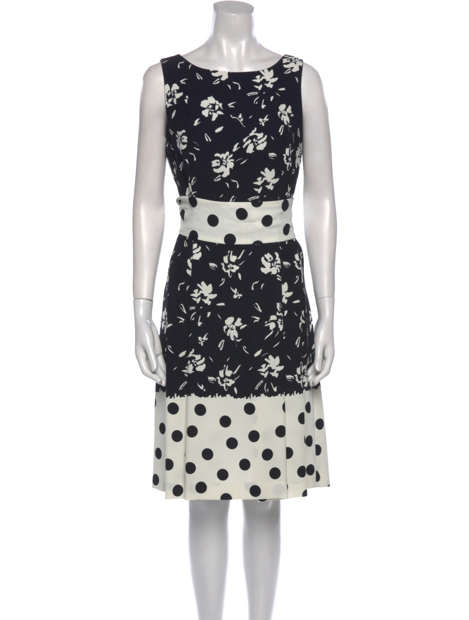 CH Carolina Herrera Floral Print Knee-Length Dress