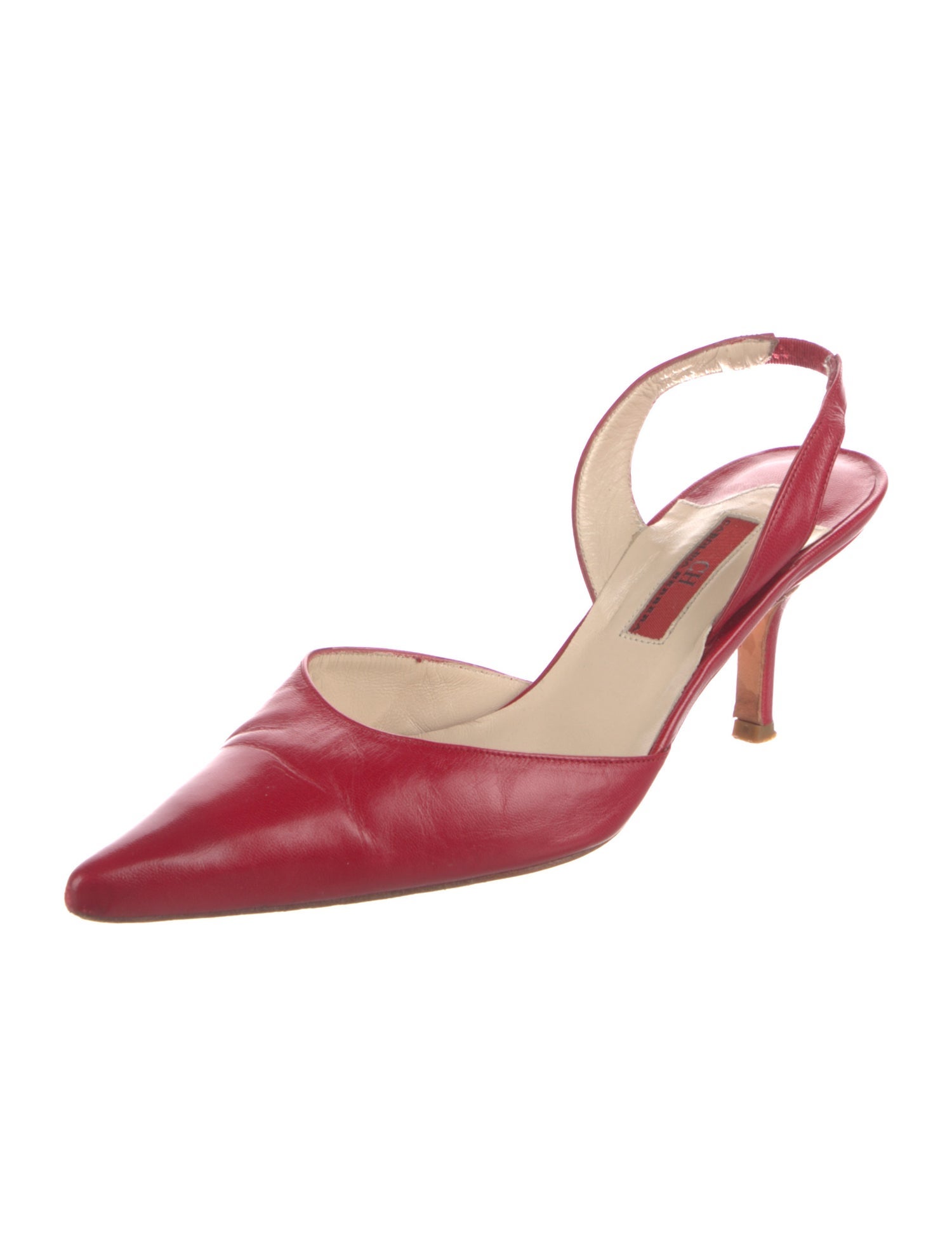 CH Carolina Herrera Leather Slingback Pumps