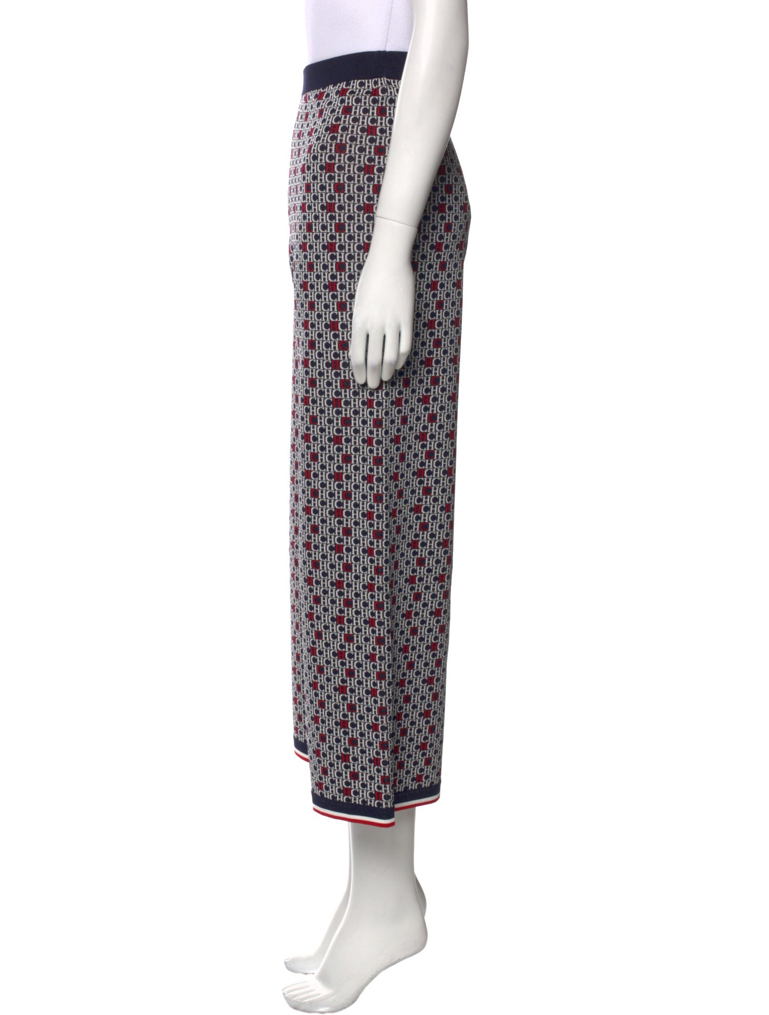 CH Carolina Herrera Printed Wide Leg Pants