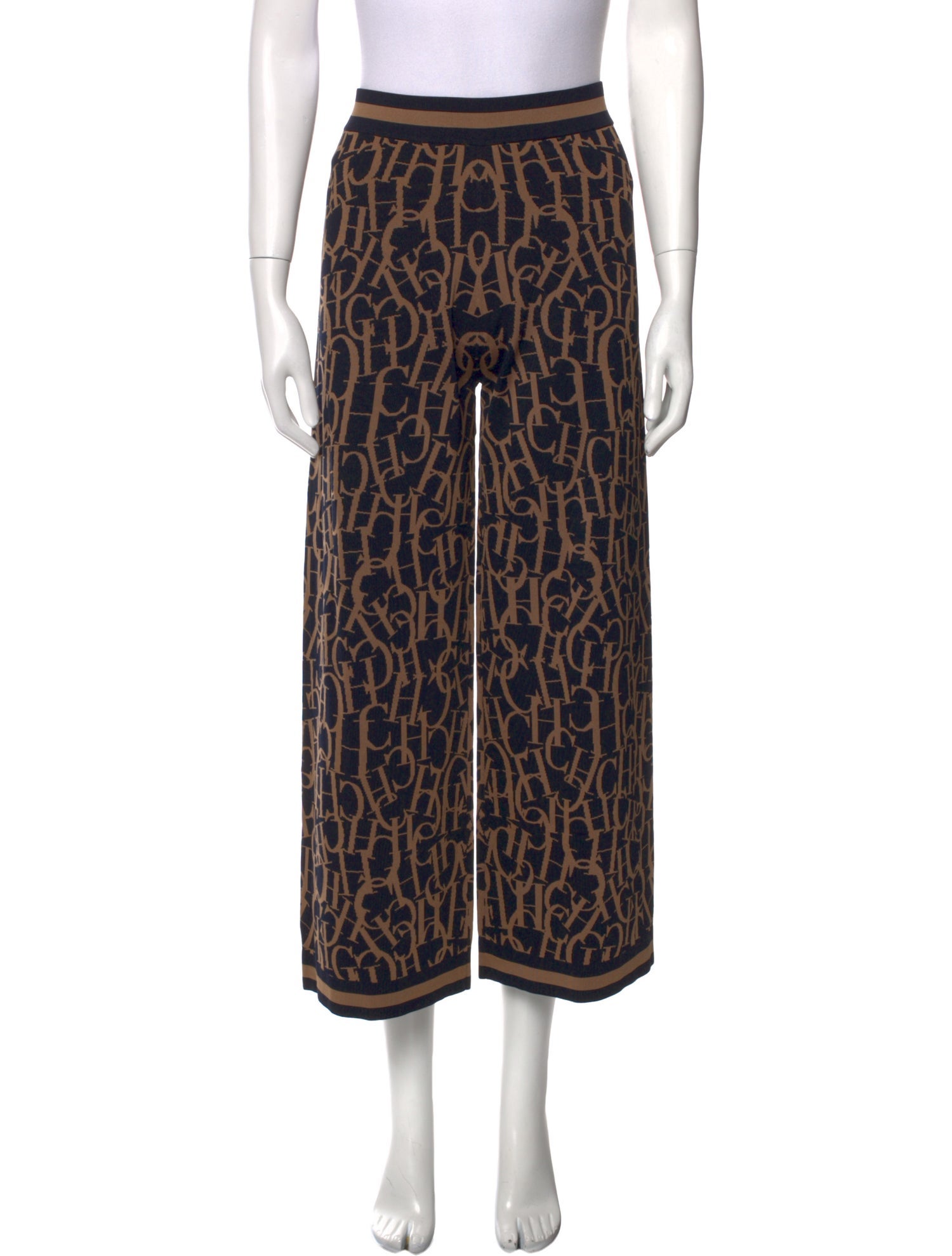 CH Carolina Herrera Printed Wide Leg Pants