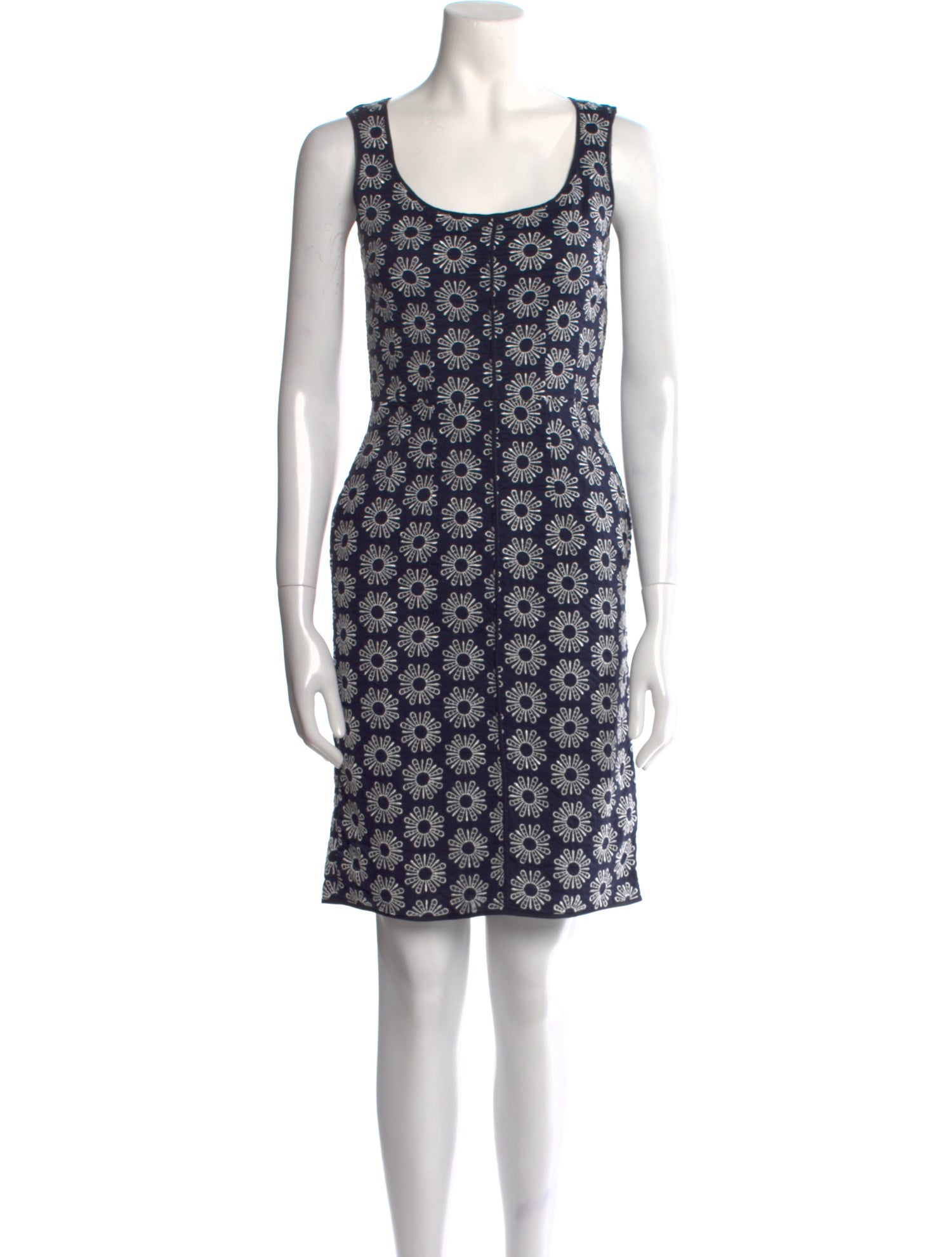 CH Carolina Herrera Floral Print Knee-Length Dress